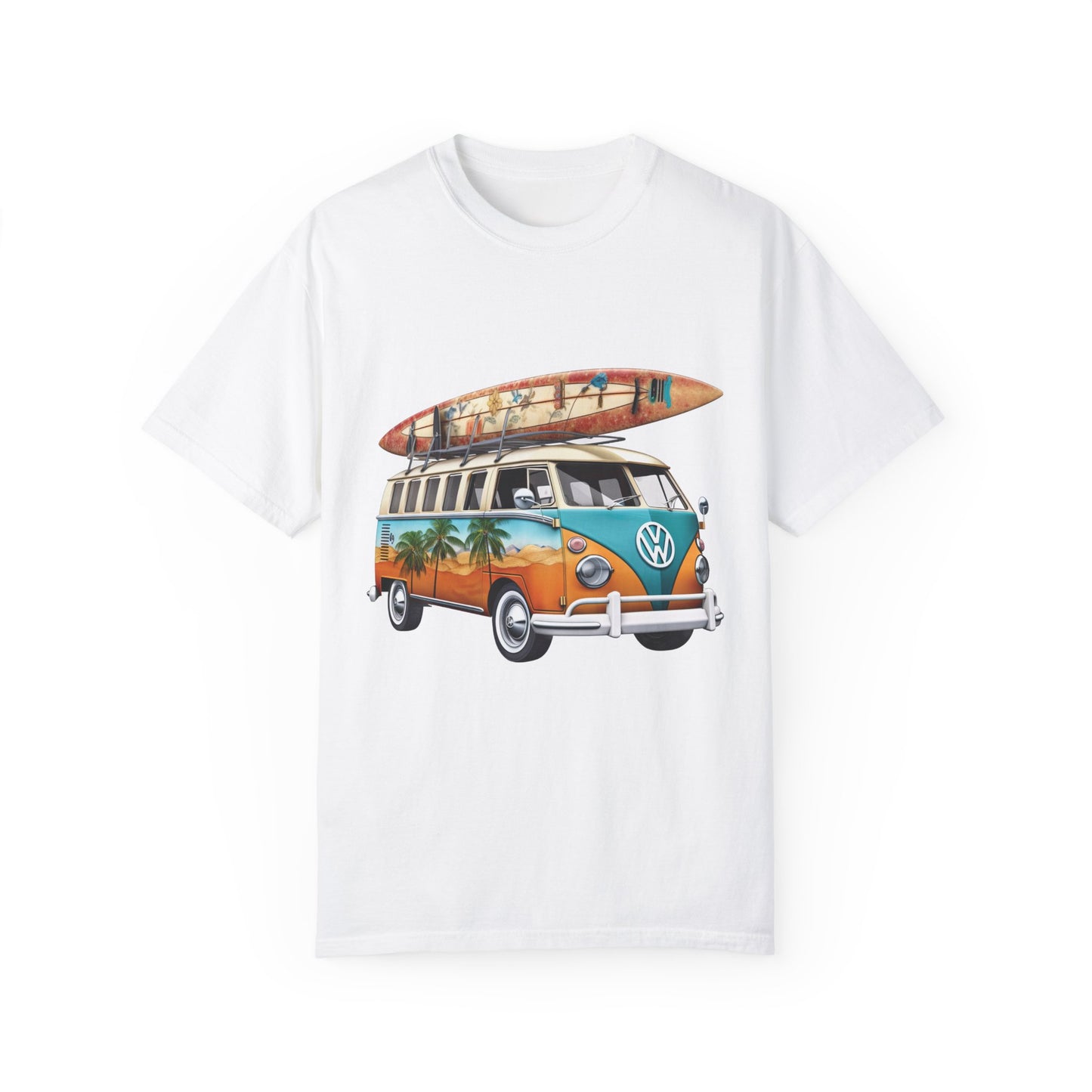 Retro Surf Van: Unisex Garment-Dyed T-shirt