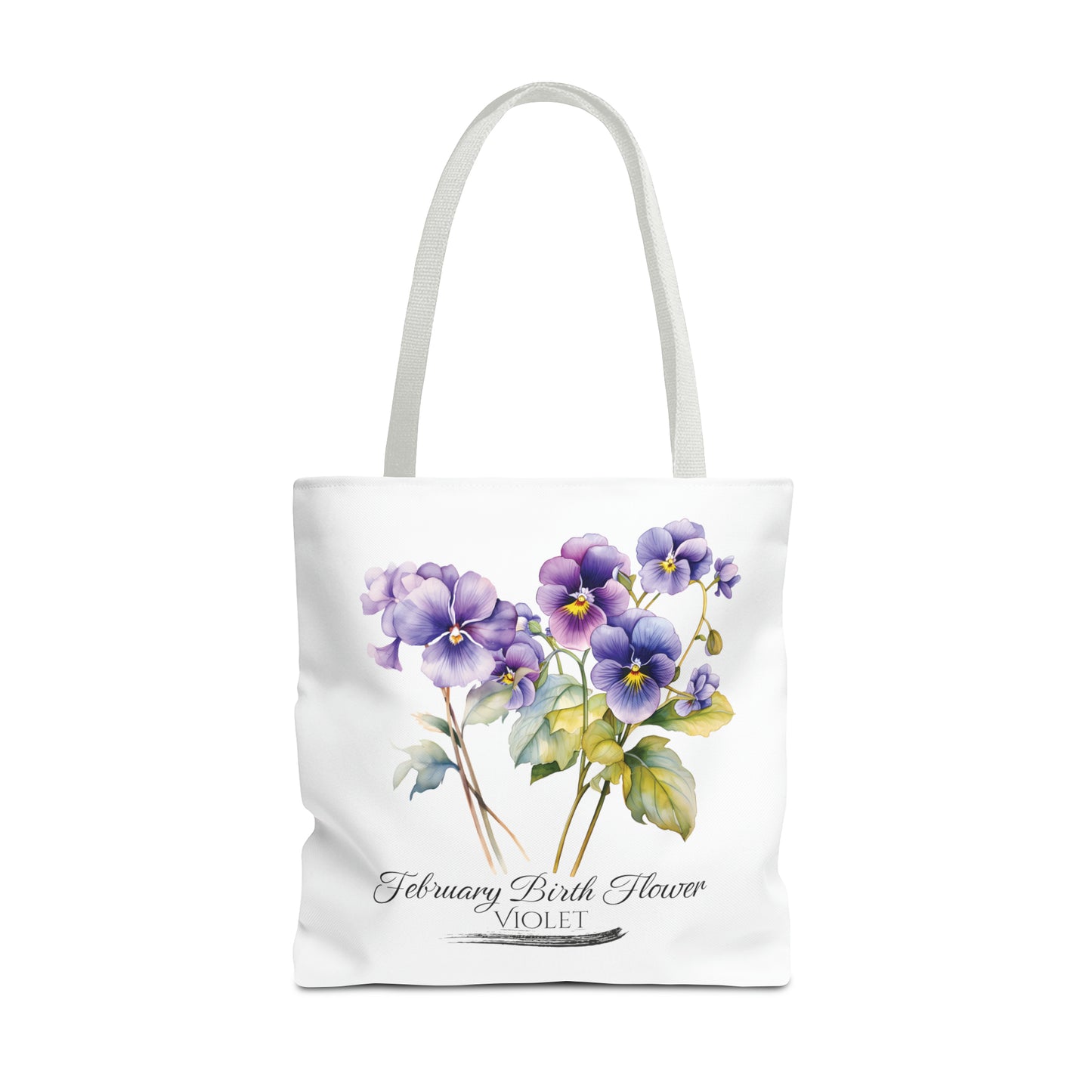 February Birth Flower: Violet - Tote Bag (AOP)