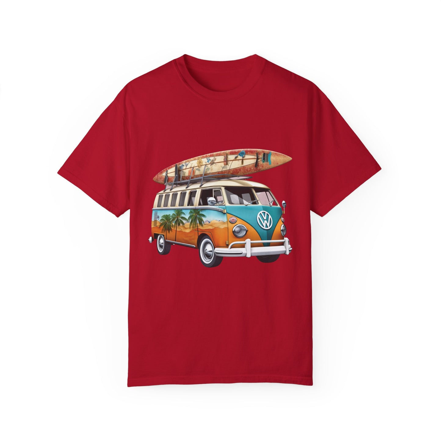 Retro Surf Van: Unisex Garment-Dyed T-shirt