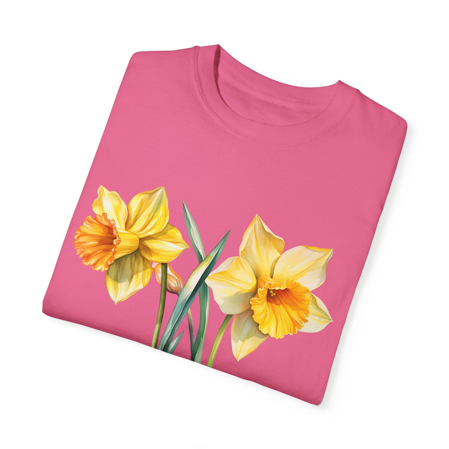 March Birth Flower "Daffodil" - Unisex Garment-Dyed T-shirt