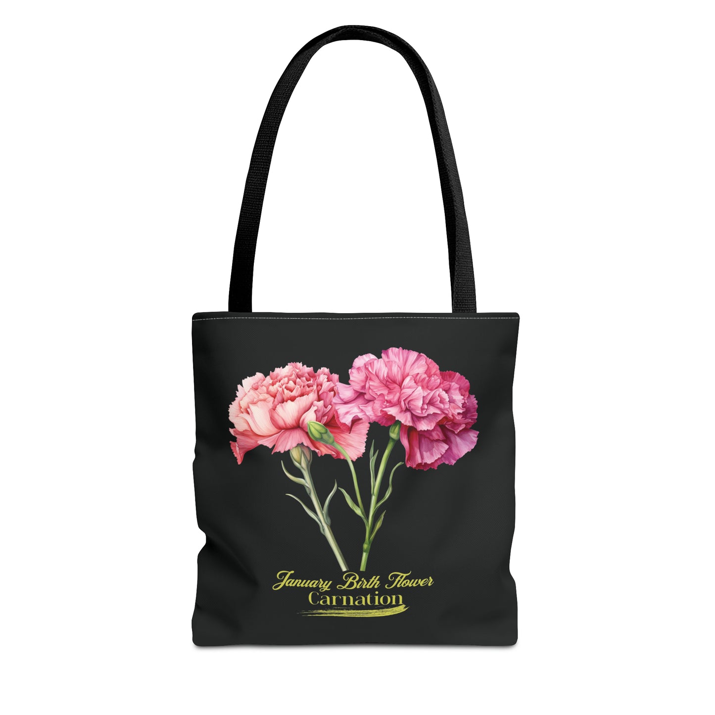 January Birth Flower: Carnation - Tote Bag (AOP)