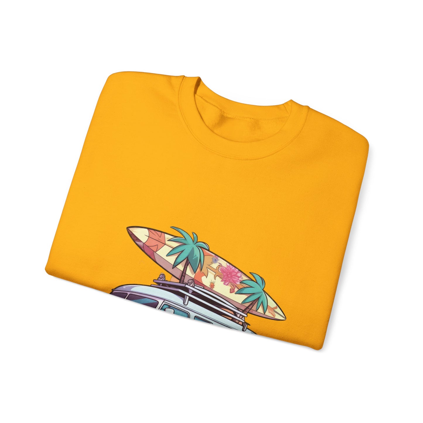 Retro Surf Van - Unisex Heavy Blend™ Crewneck Sweatshirt