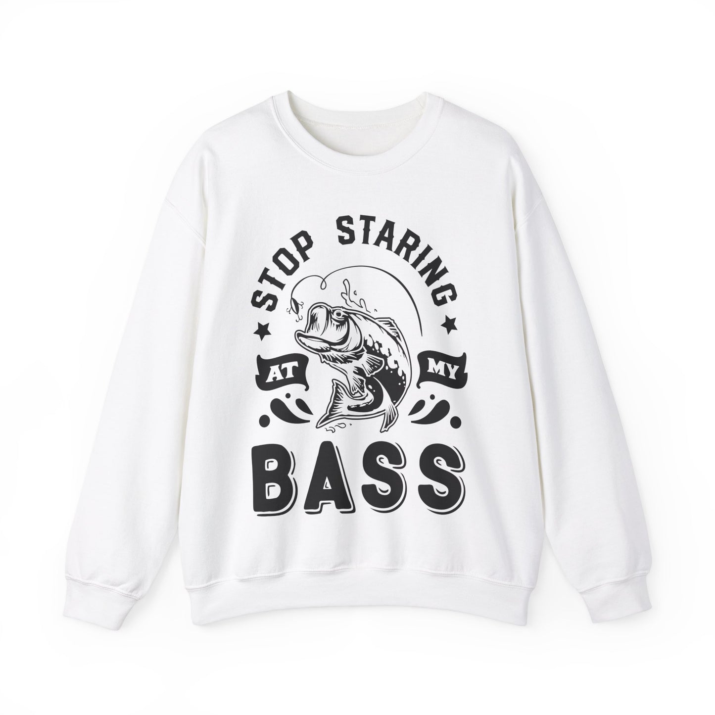 Stop staring at my Bass - Unisex Heavy Blend™ Crewneck Sweatshirt