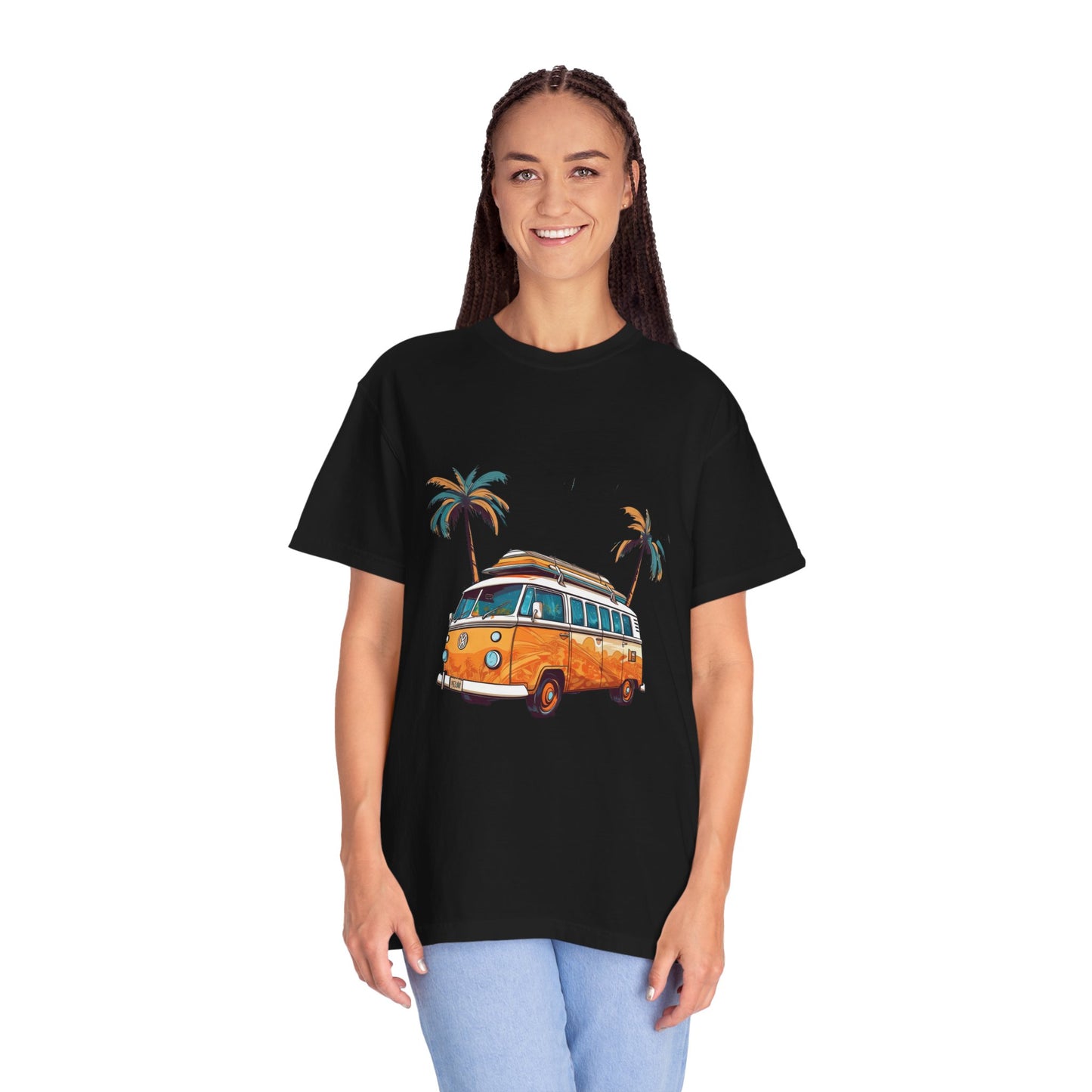 Retro Surf Van: Unisex Garment-Dyed T-shirt