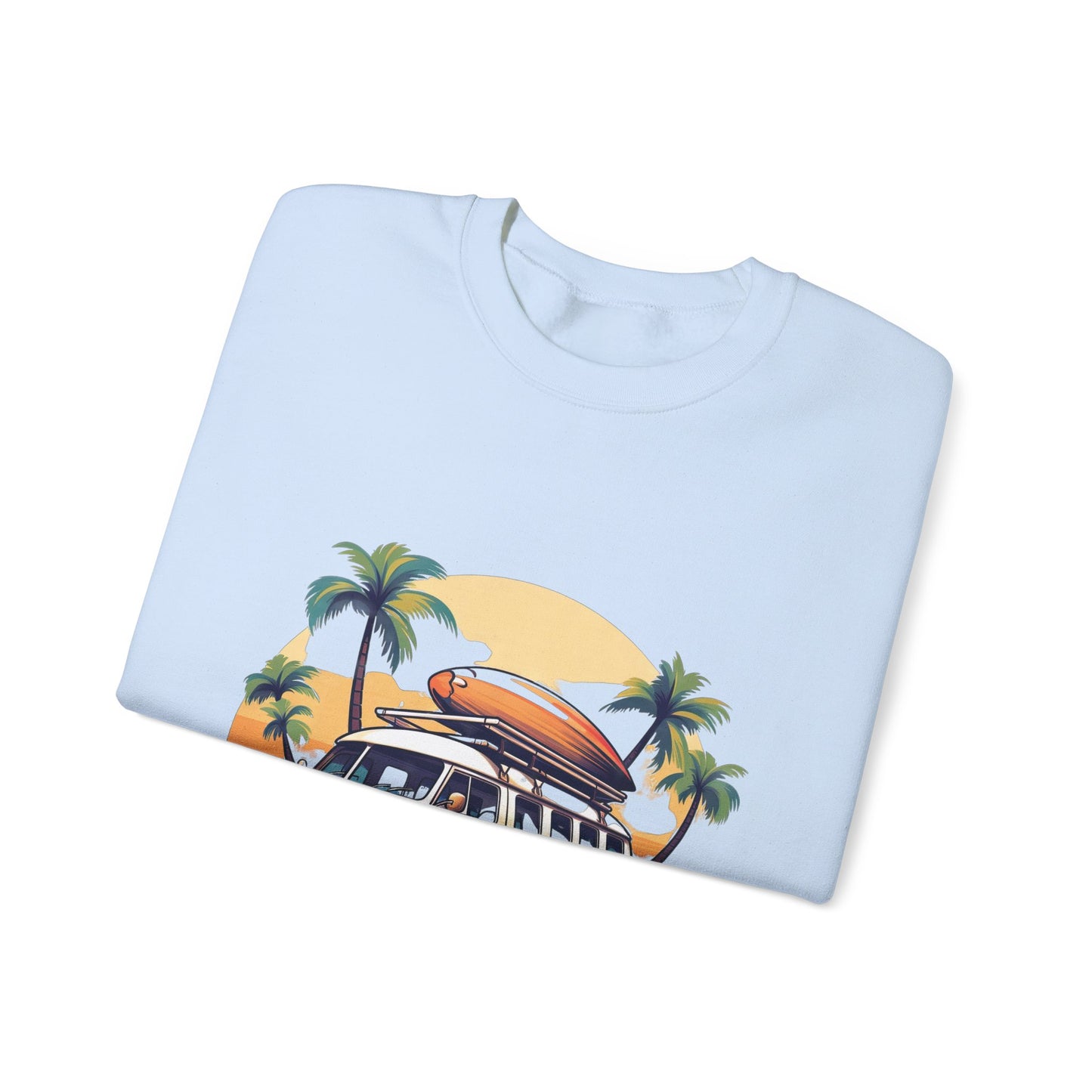 Retro Surf Van - Unisex Heavy Blend™ Crewneck Sweatshirt