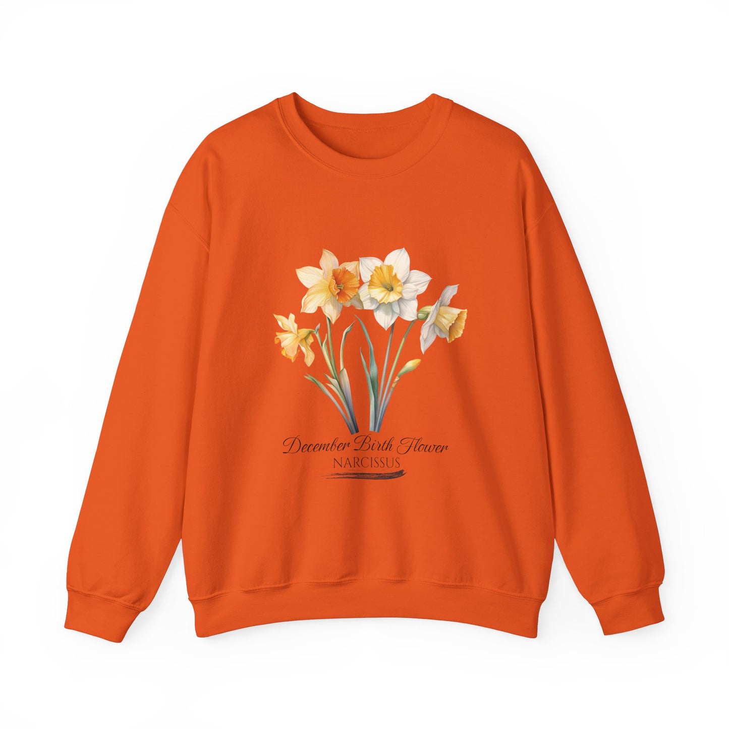 December Birth Flower (Narcisus) - Unisex Heavy Blend™ Crewneck Sweatshirt