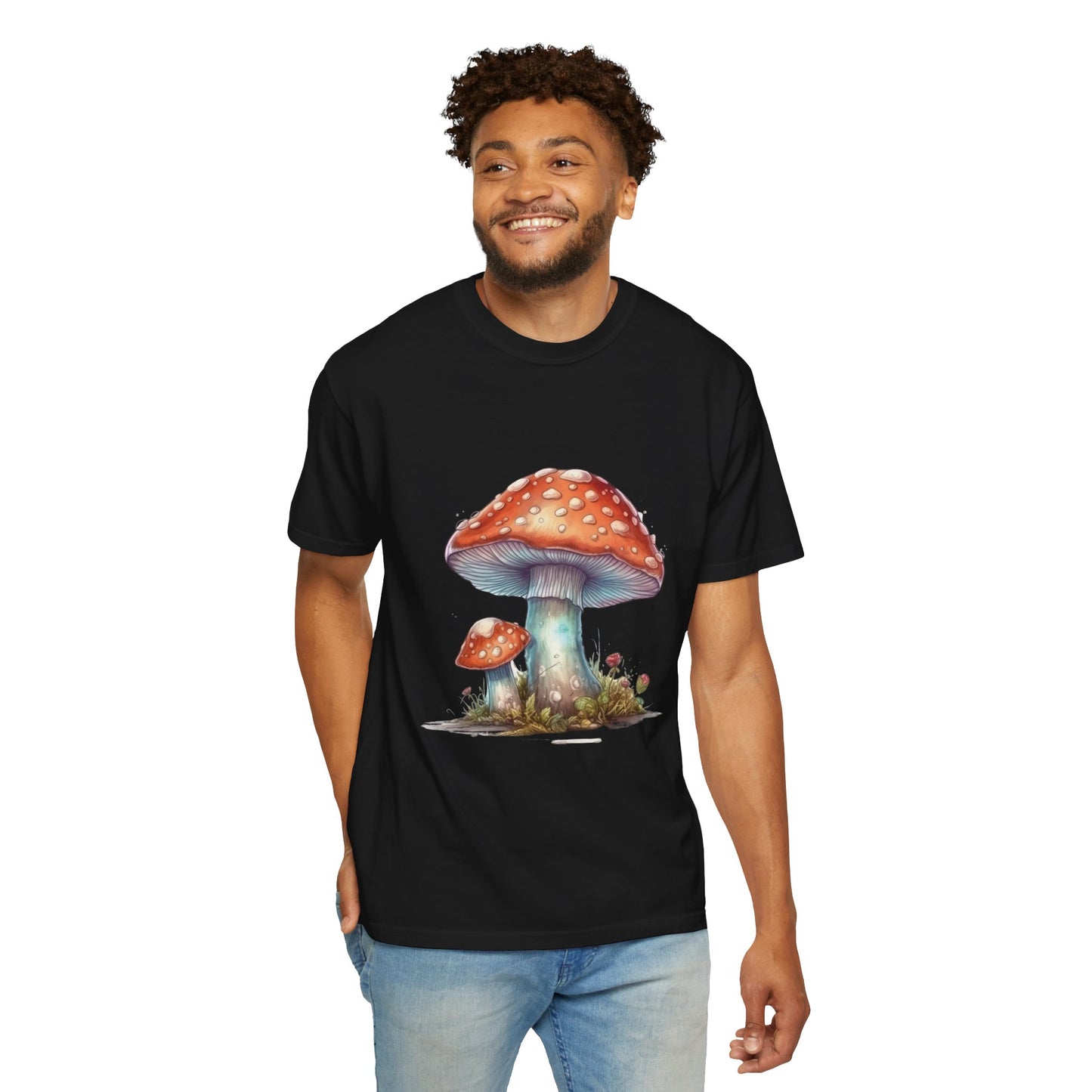 Fantasy Mushroom-27: Unisex Garment-Dyed T-shirt