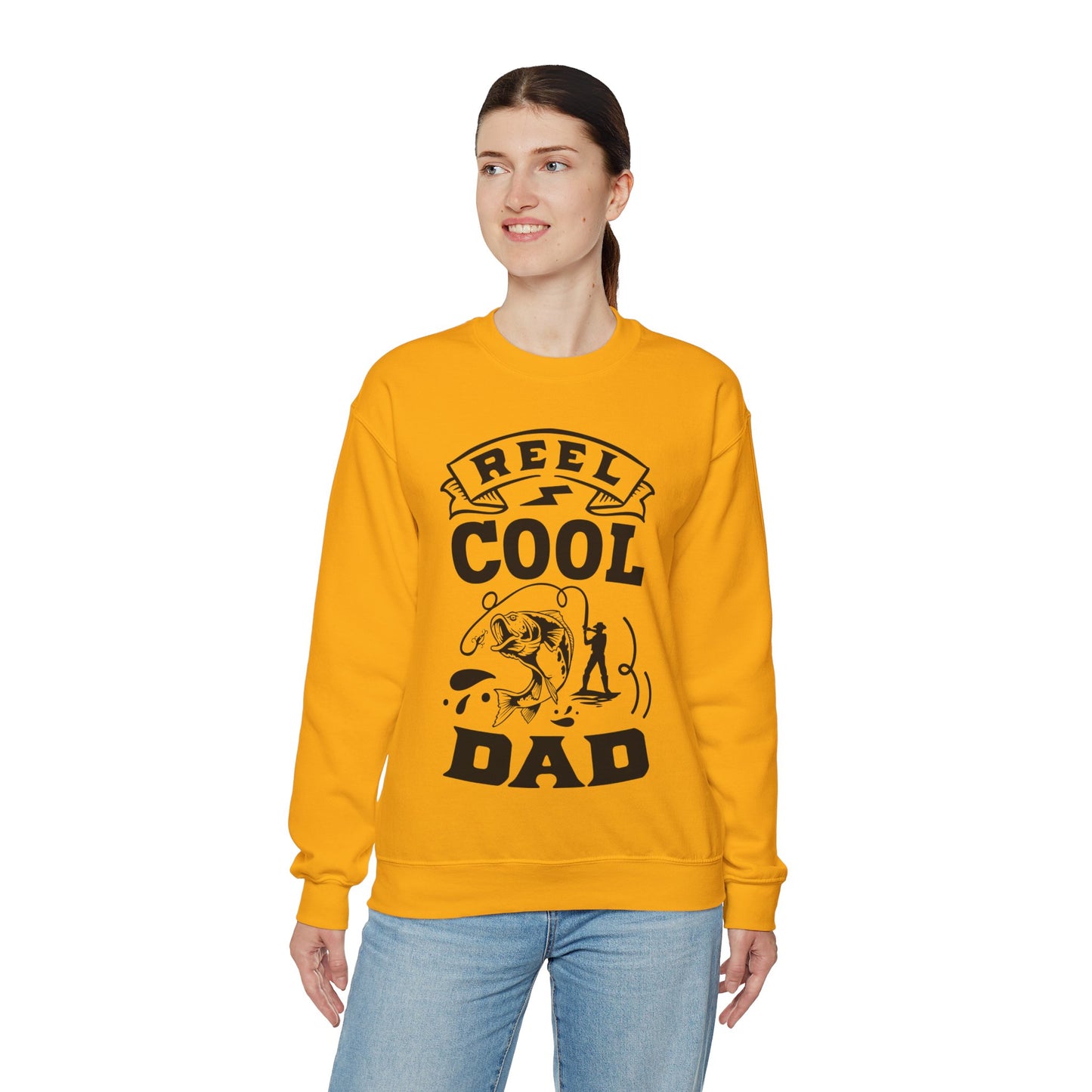 Reel cool dad - Unisex Heavy Blend™ Crewneck Sweatshirt