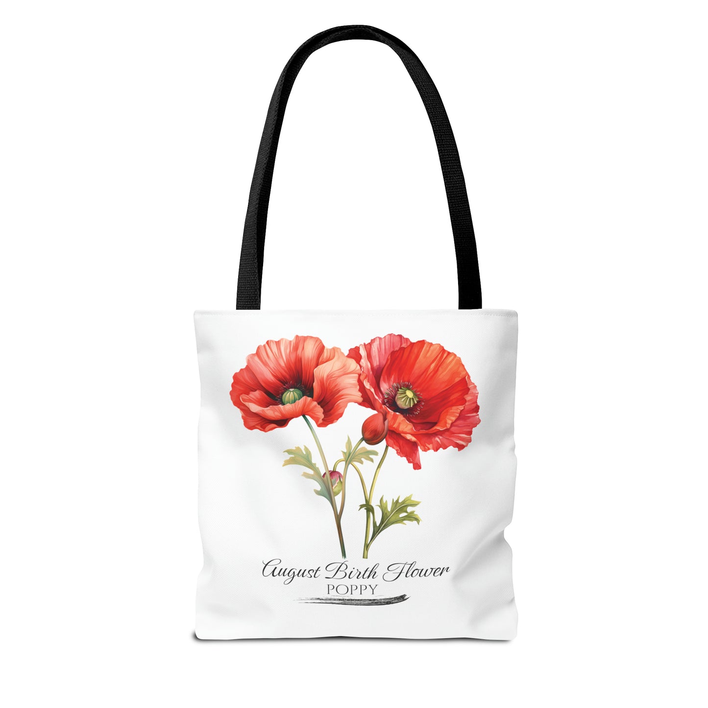 August Birth Flower: Poppy - Tote Bag (AOP)