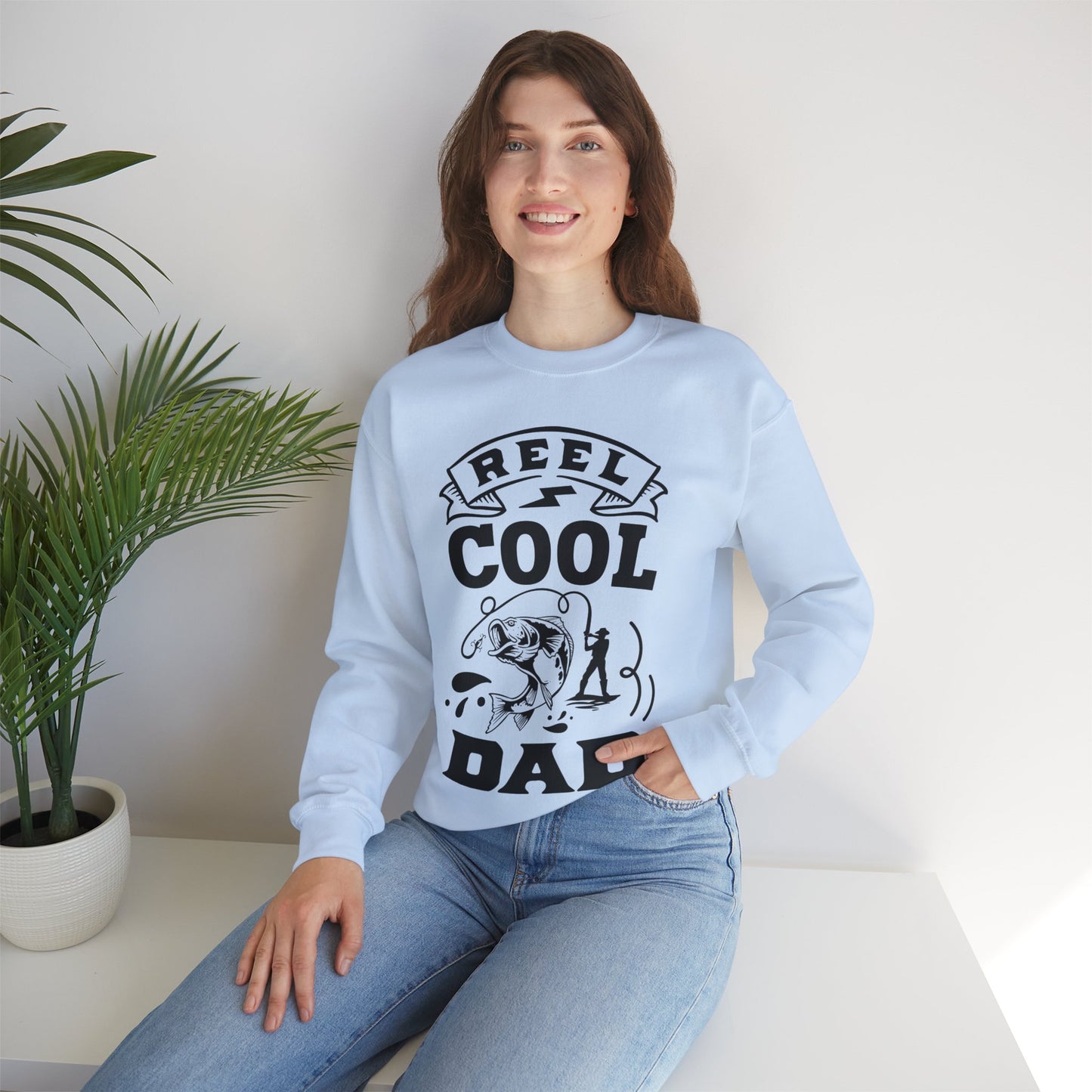 Reel cool dad - Unisex Heavy Blend™ Crewneck Sweatshirt