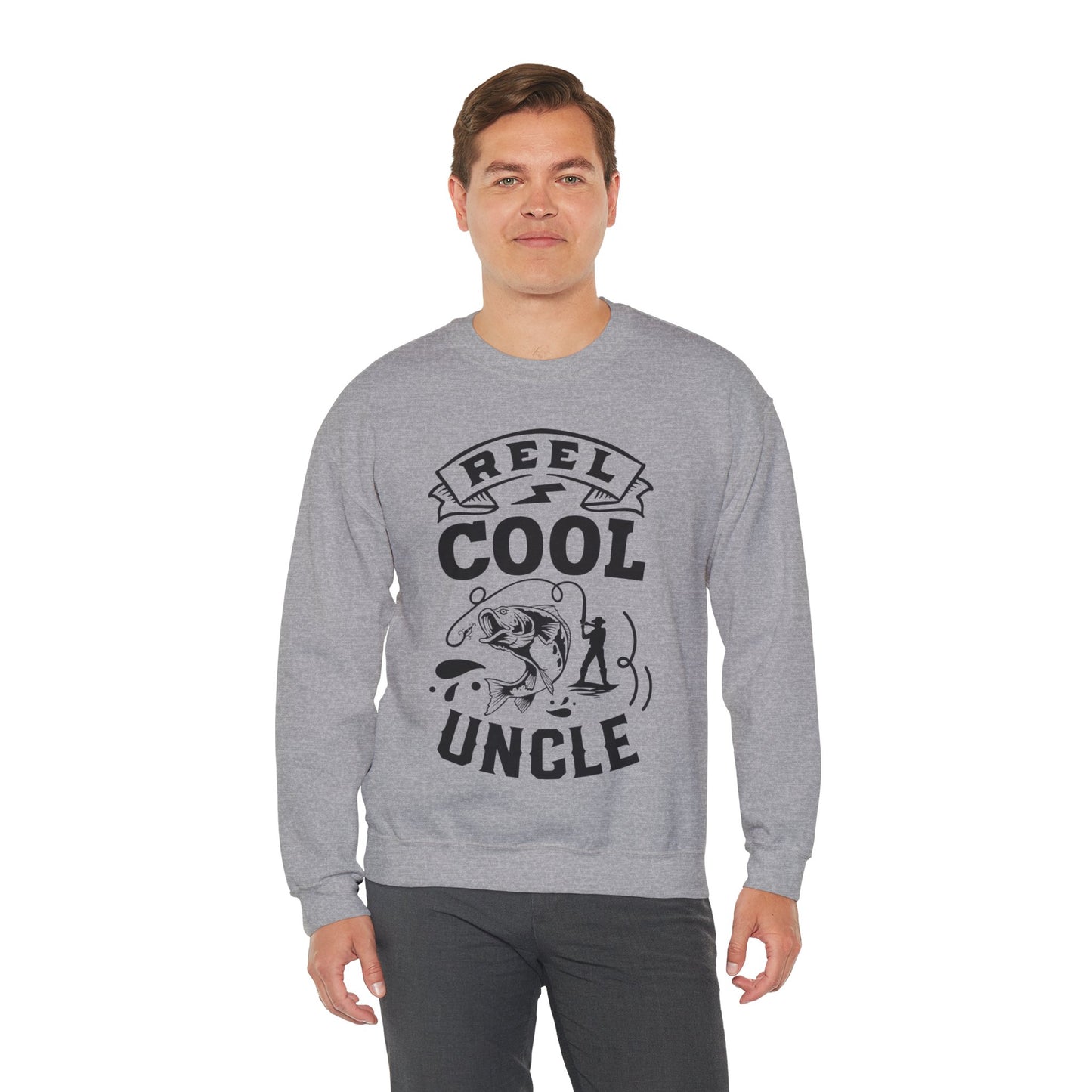 Reel cool uncle - Unisex Heavy Blend™ Crewneck Sweatshirt