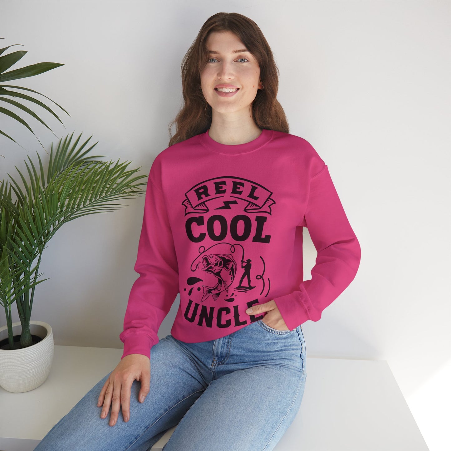 Reel cool uncle - Unisex Heavy Blend™ Crewneck Sweatshirt