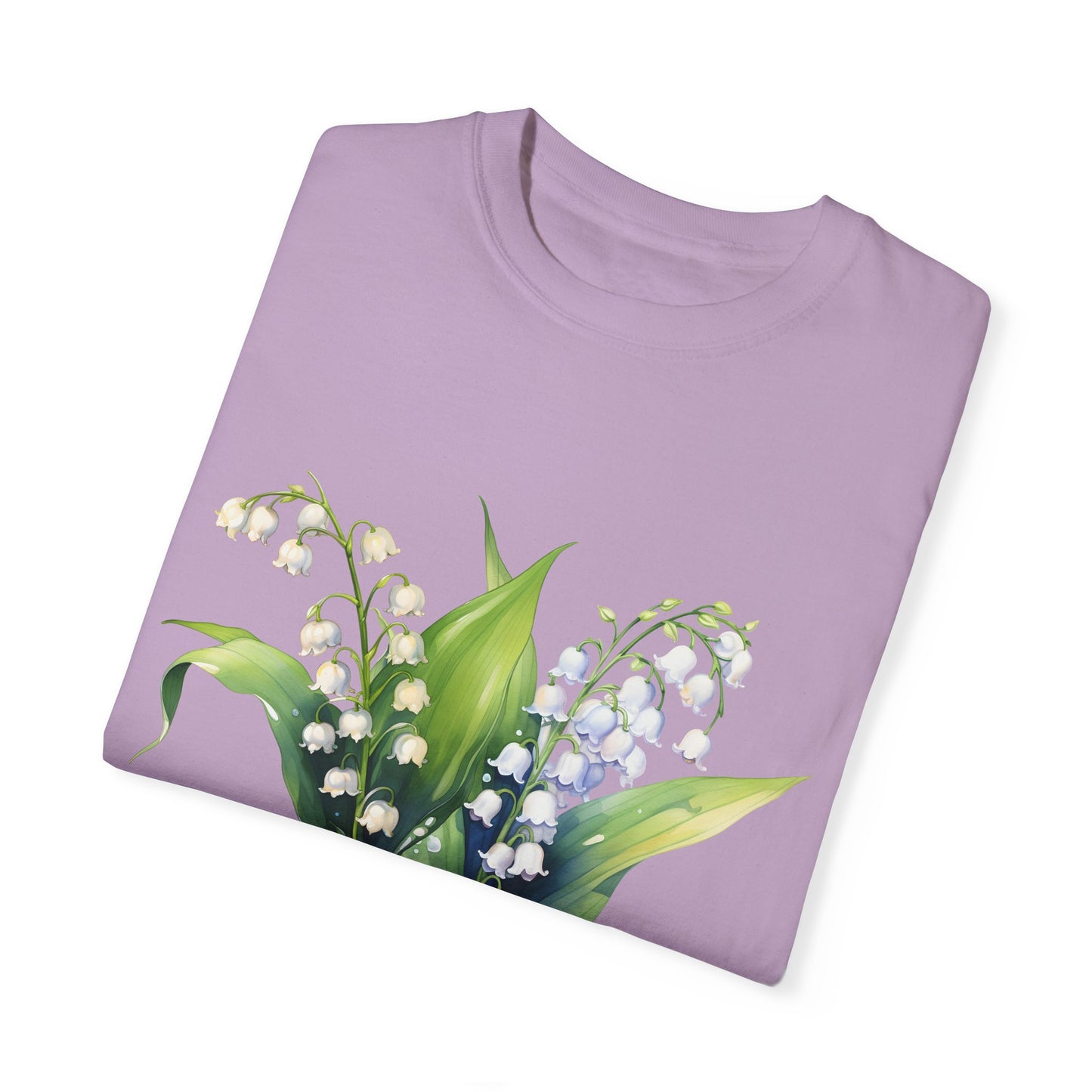 May Birth Flower "Lily of the Valley" - Unisex Garment-Dyed T-shirt