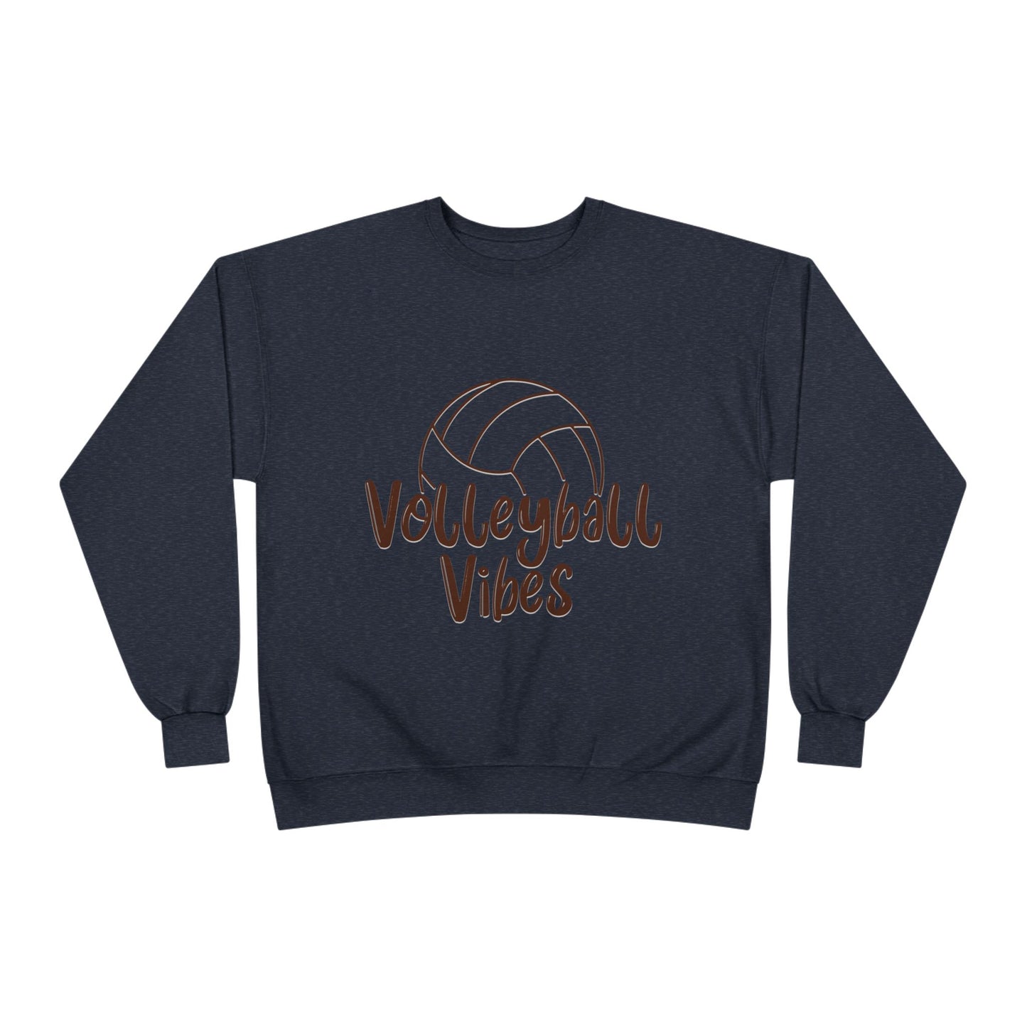 Unisex Volleyball Vibes Crewneck Sweatshirt, Trendy Sports Apparel, Cozy Gift for Athletes, Volleyball Lover's Gear, Eco-Friendly Fashion