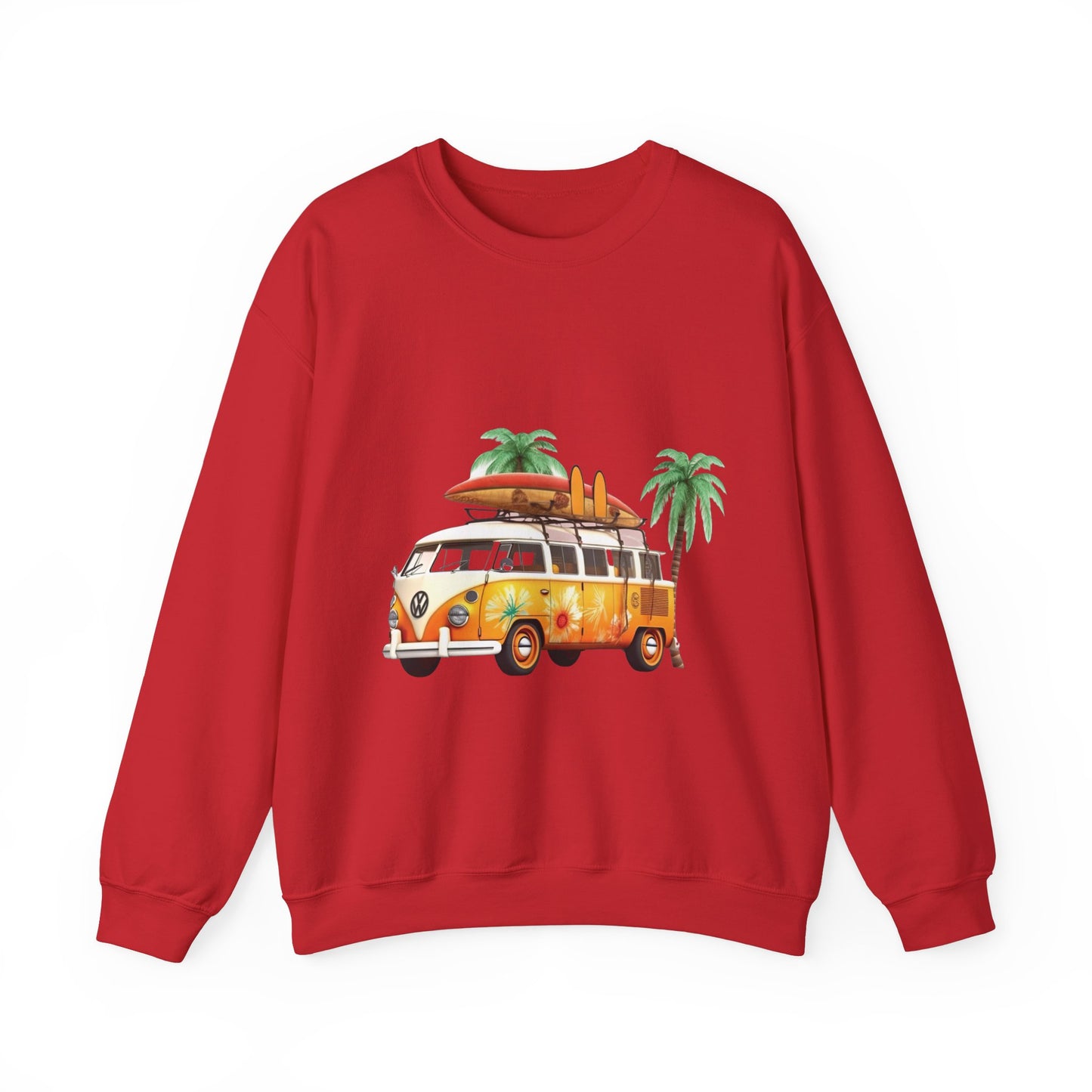 Retro Surf Van - Unisex Heavy Blend™ Crewneck Sweatshirt