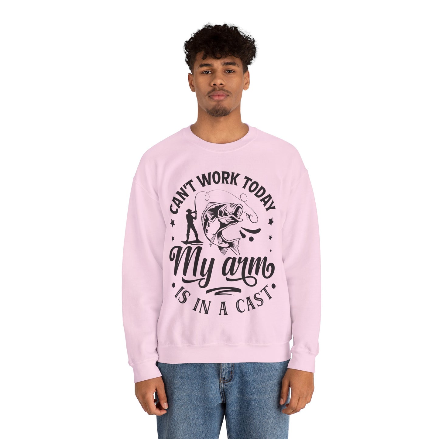 Can't work today, my arm is in a cast - Unisex Heavy Blend™ Crewneck Sweatshirt