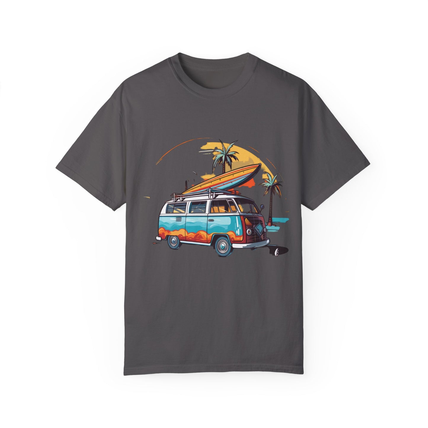 Retro Surf Van: Unisex Garment-Dyed T-shirt