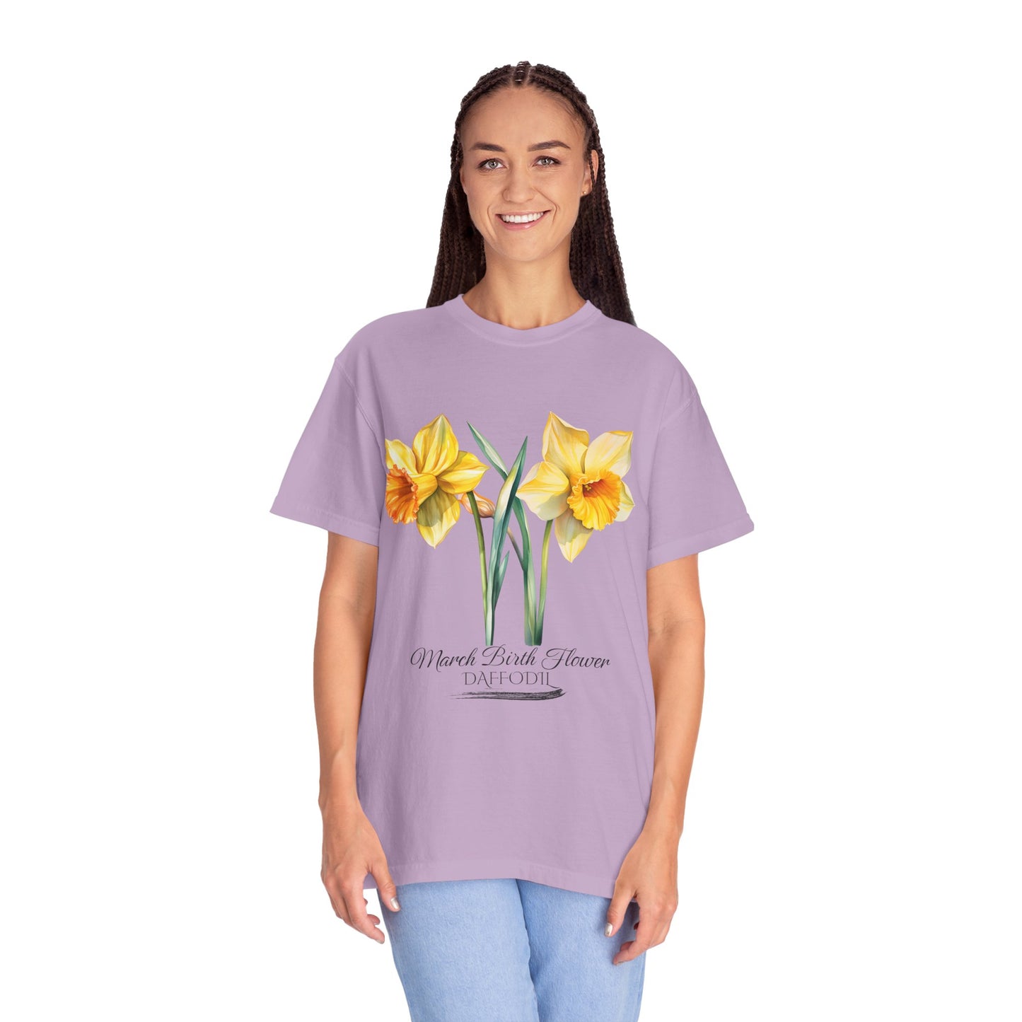 March Birth Flower "Daffodil" - Unisex Garment-Dyed T-shirt