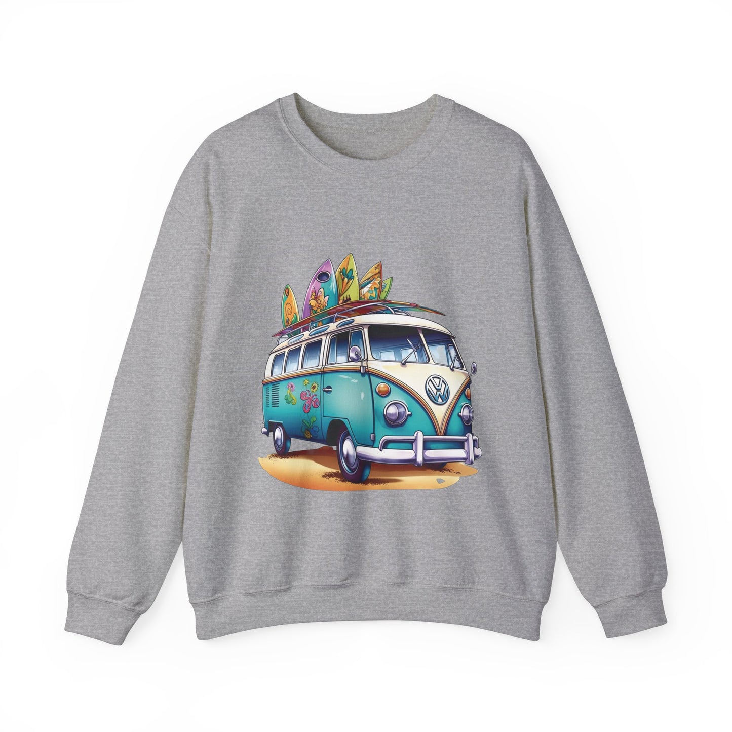 Retro Surf Van - Unisex Heavy Blend™ Crewneck Sweatshirt