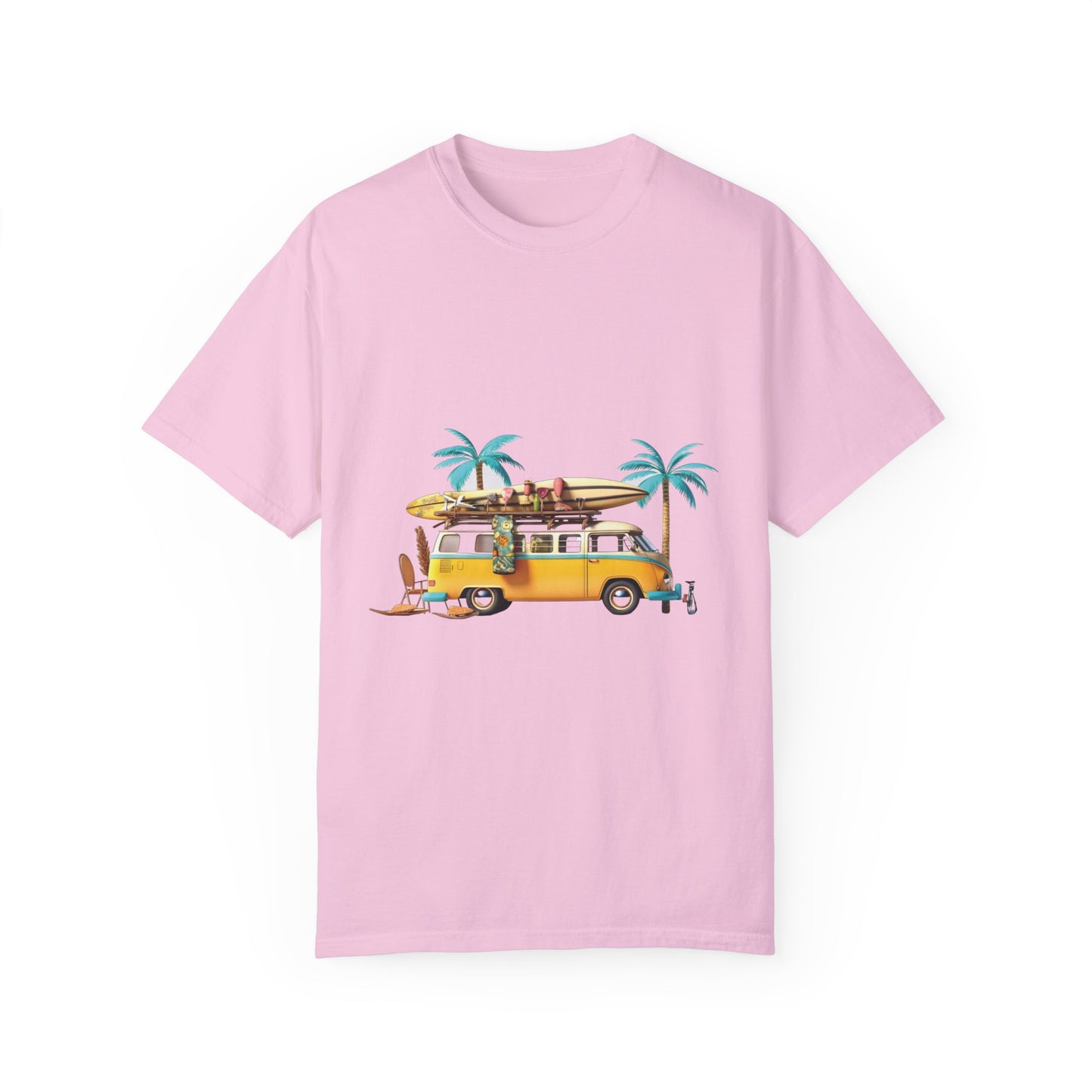 Retro Surf Van: Unisex Garment-Dyed T-shirt