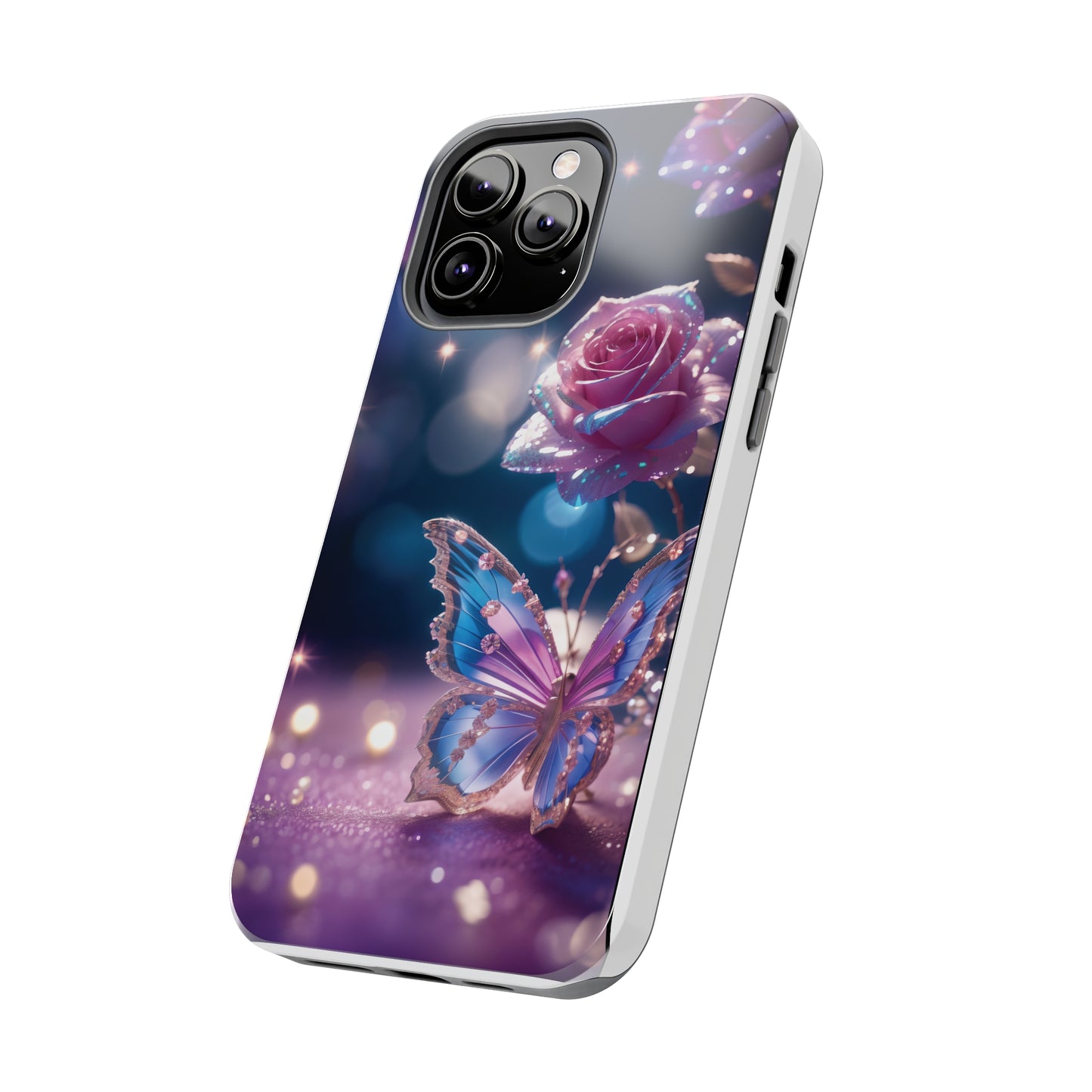 Tough Phone Cases: Fantasy butterfly and roses