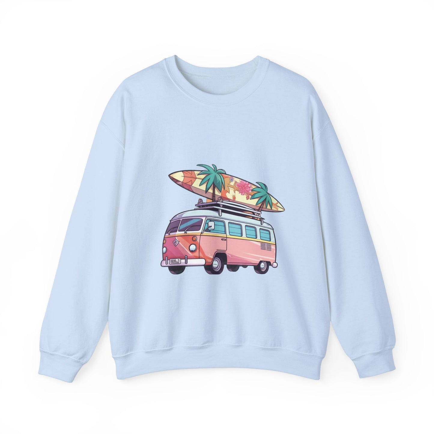 Retro Surf Van - Unisex Heavy Blend™ Crewneck Sweatshirt