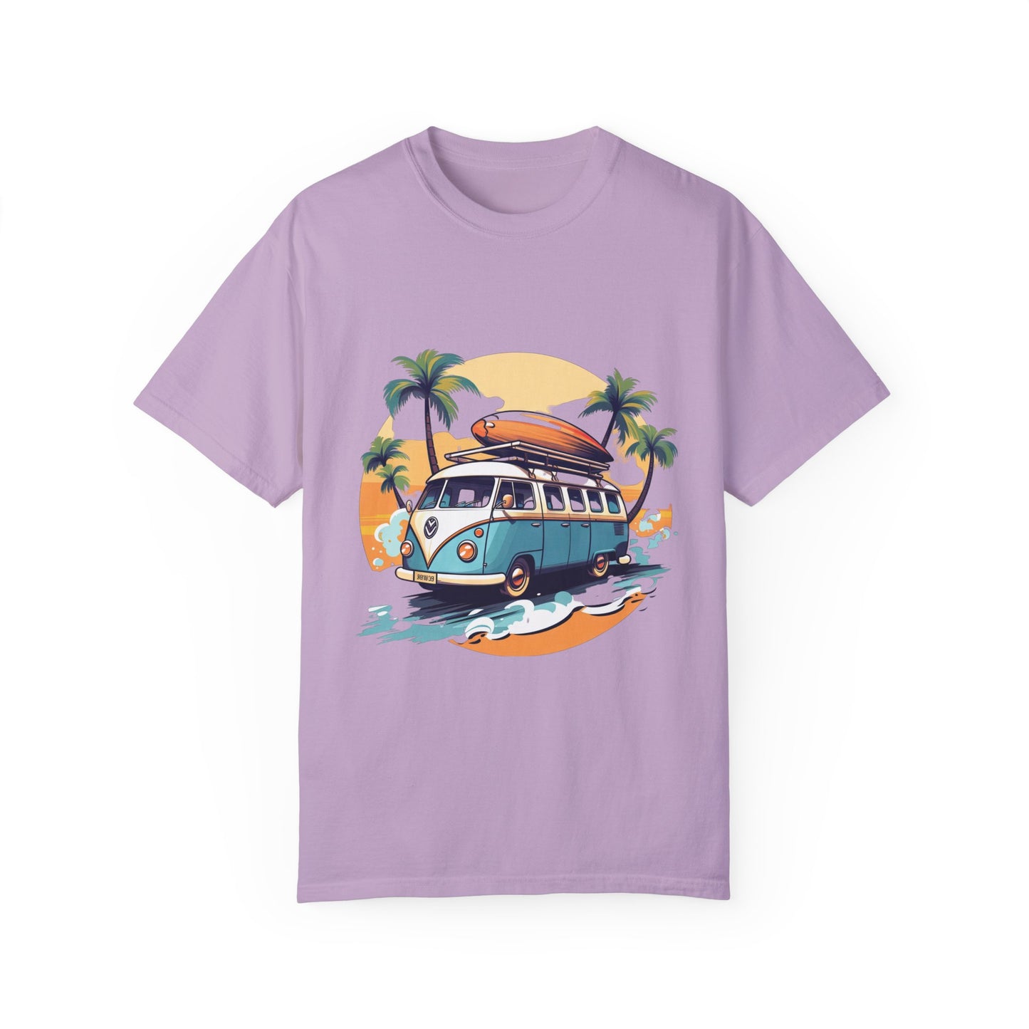 Retro Surf Van: Unisex Garment-Dyed T-shirt