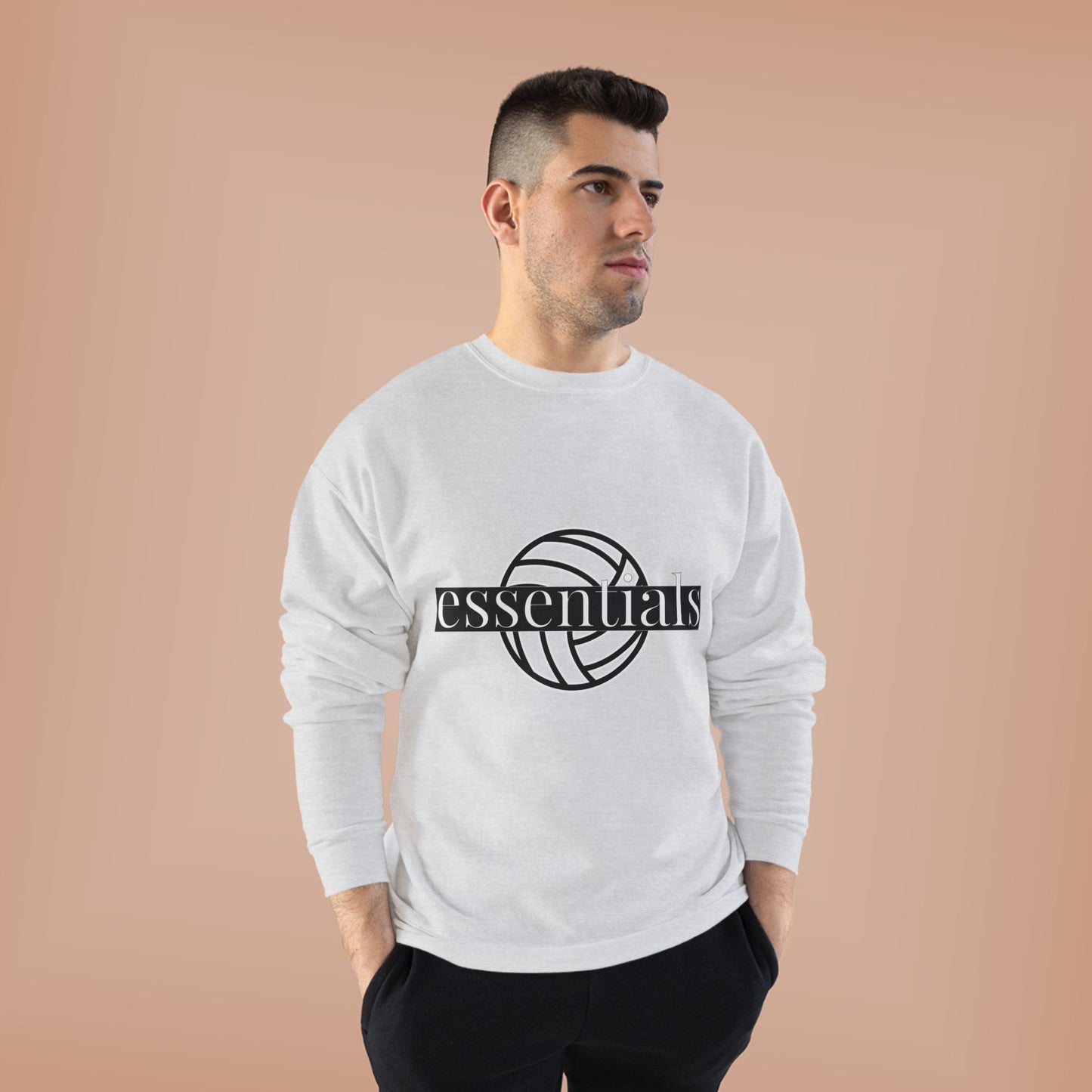 Unisex Eco-Friendly Volleyball Sweatshirt, Casual Sportswear for Athletes, Great for Gifts, Team Spiritwear, Eco-Conscious Fashion