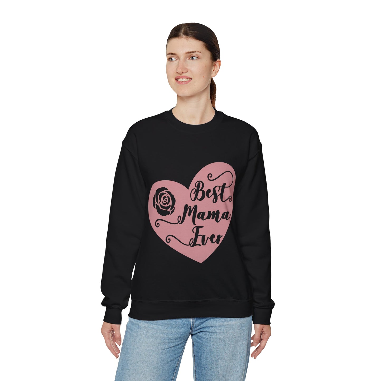 Best Mom Ever Heart - Unisex Heavy Blend™ Crewneck Sweatshirt