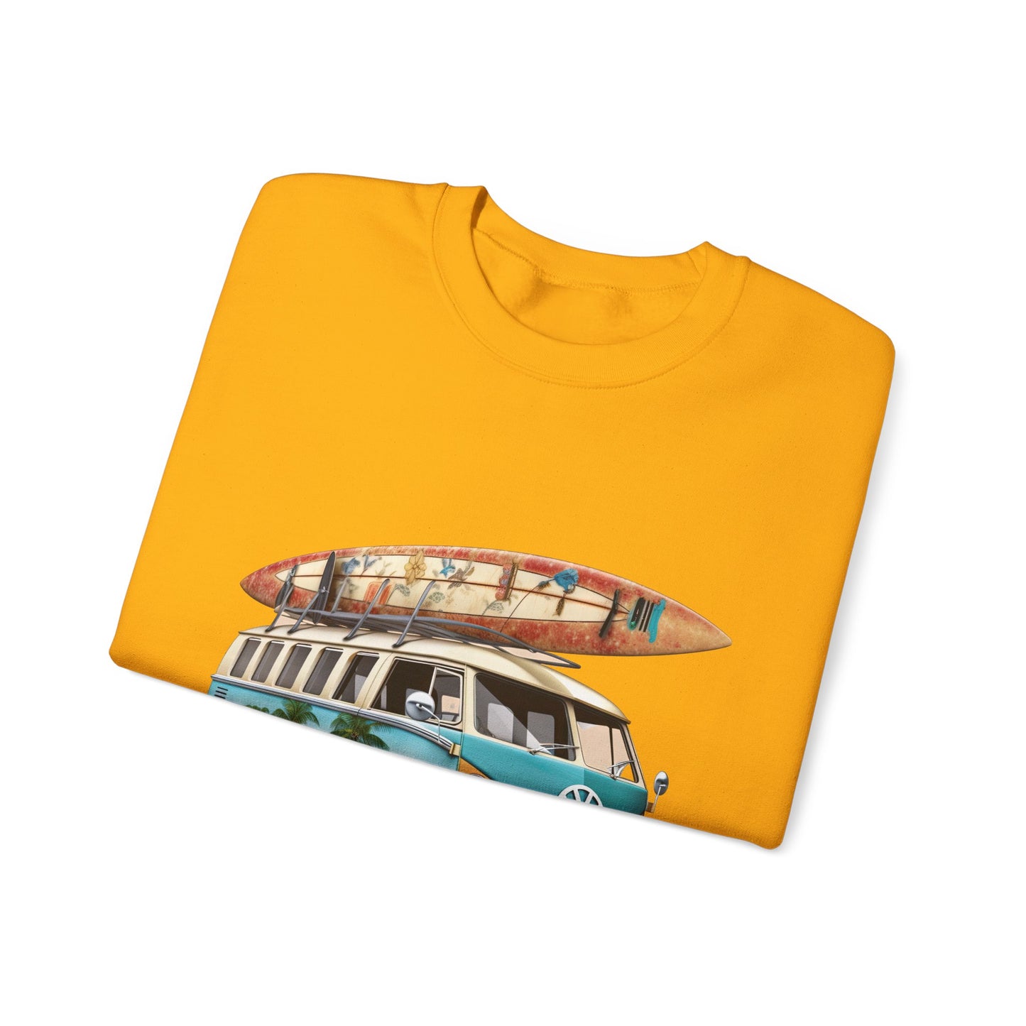 Retro Surf Van - Unisex Heavy Blend™ Crewneck Sweatshirt