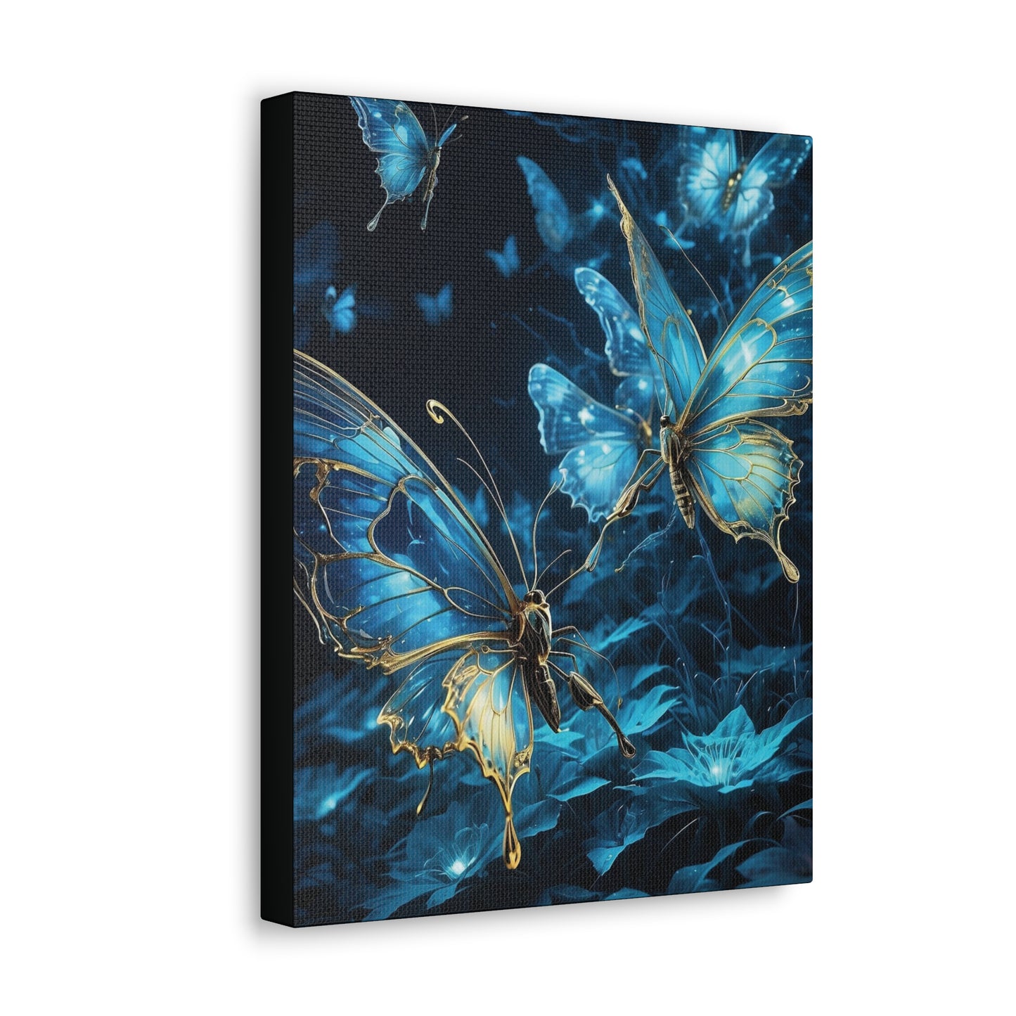 Beautiful butterfly glowing in the dark - Canvas Gallery Wraps