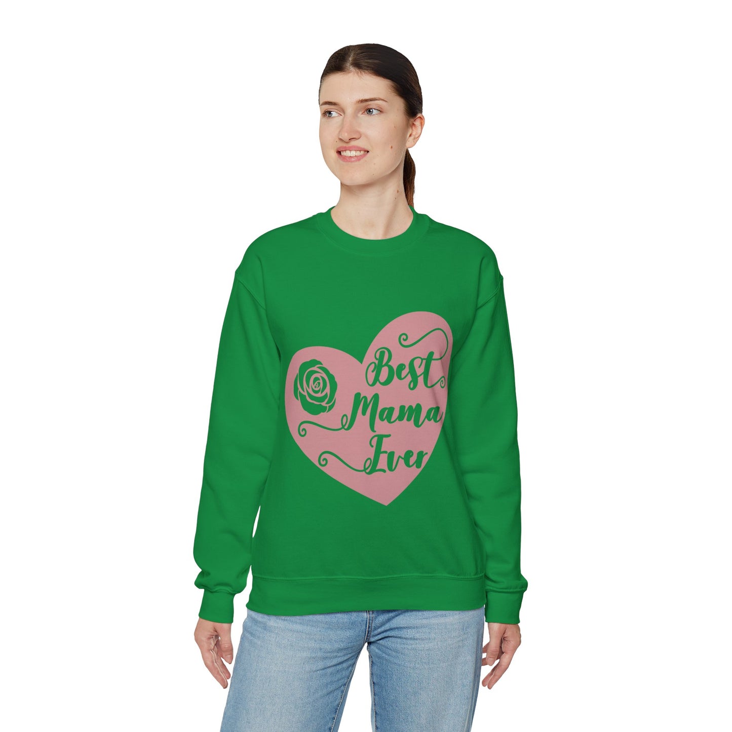 Best Mom Ever Heart - Unisex Heavy Blend™ Crewneck Sweatshirt