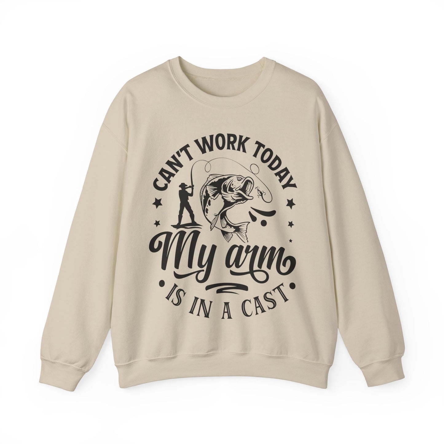 Can't work today, my arm is in a cast - Unisex Heavy Blend™ Crewneck Sweatshirt