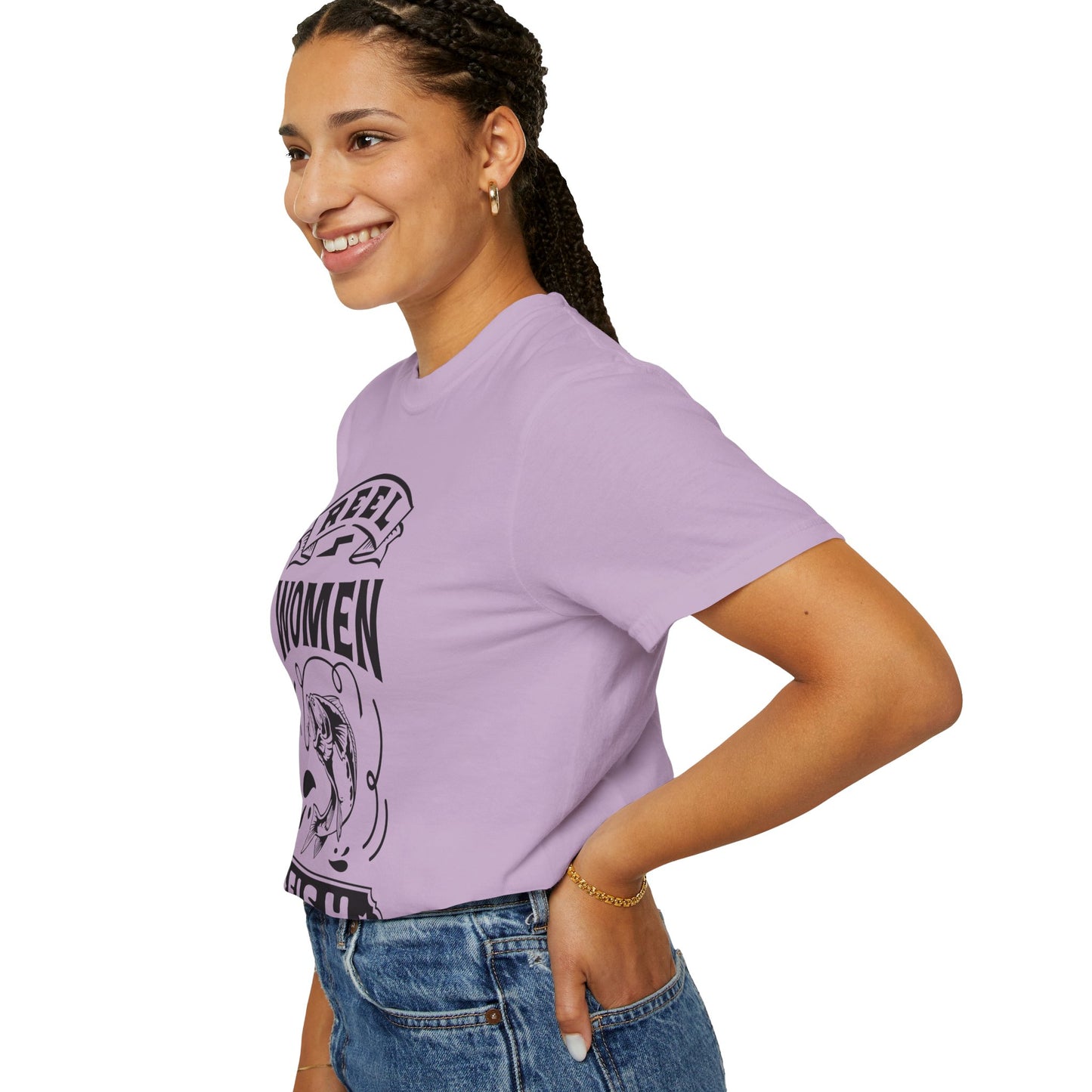 Reel women fish: Unisex Garment-Dyed T-shirt