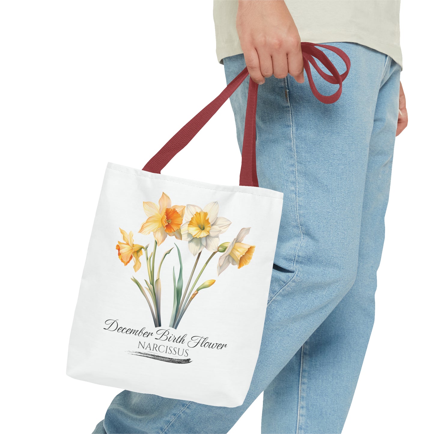 December Birth Flower: Narcissus - Tote Bag (AOP)