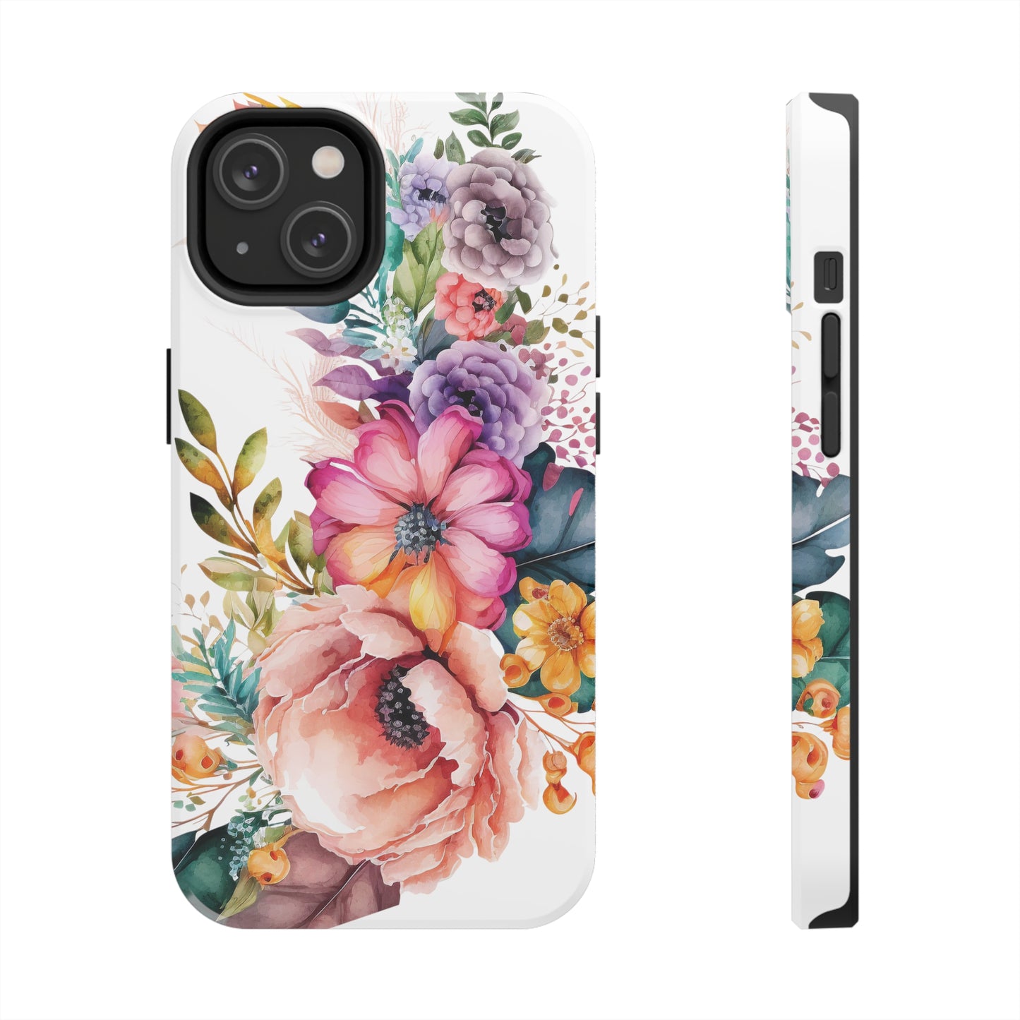 Tough Phone Cases: Watercolor Flowers