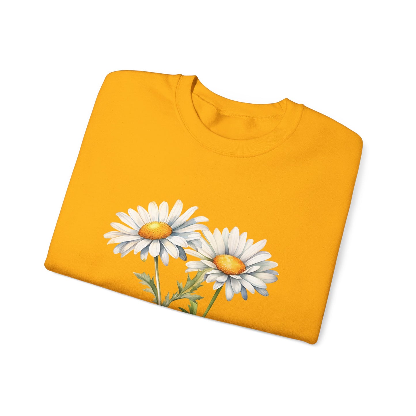 April Birth Flower (Daisy) - Unisex Heavy Blend™ Crewneck Sweatshirt