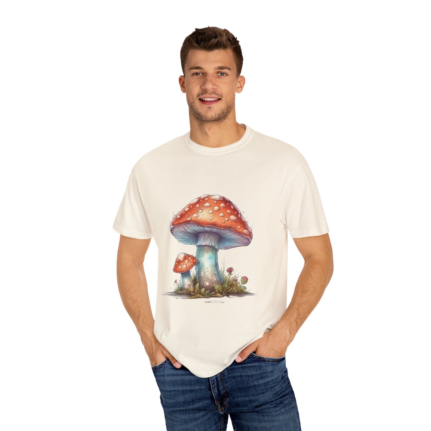 Fantasy Mushroom-27: Unisex Garment-Dyed T-shirt