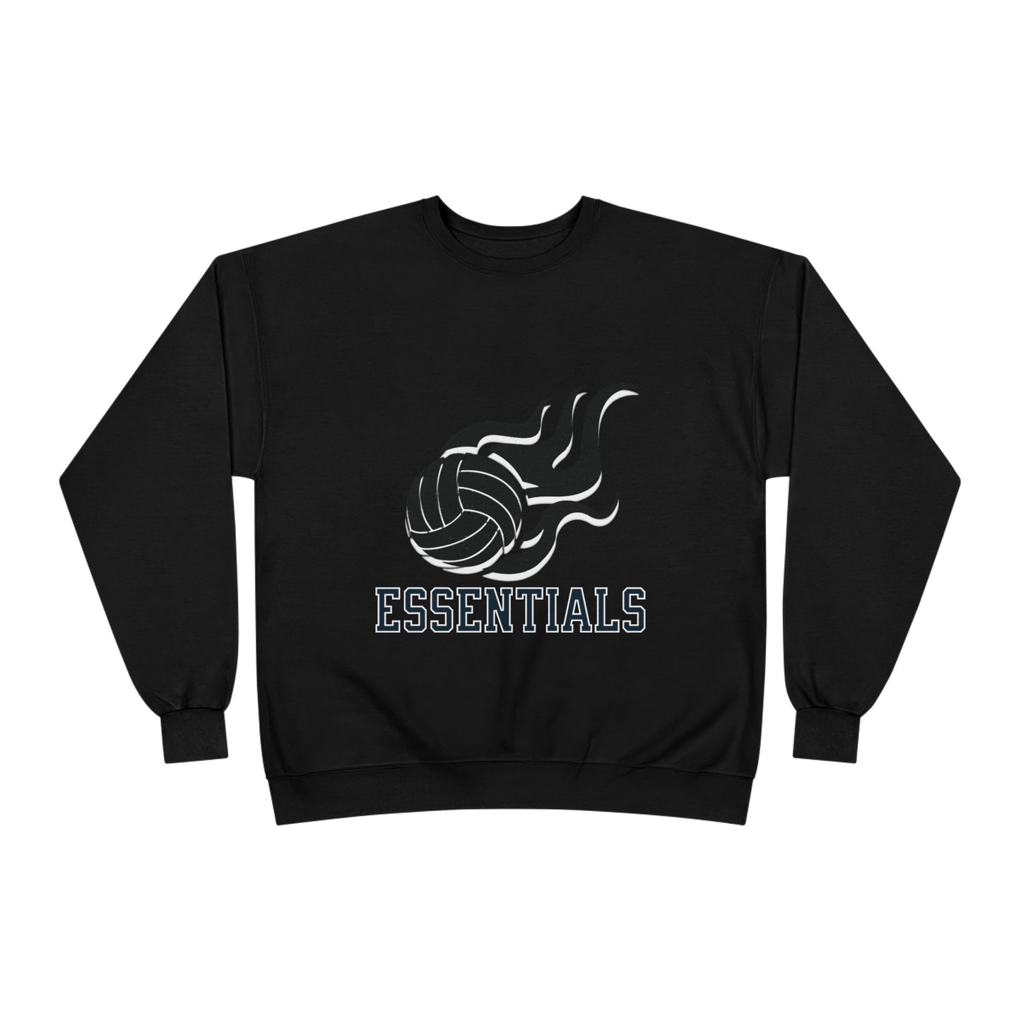 Volleyball Essentials Crewneck Sweatshirt - Unisex Eco-Friendly, Sportswear, Athletic Casual, Team Spirit, Gift for Sports Lovers