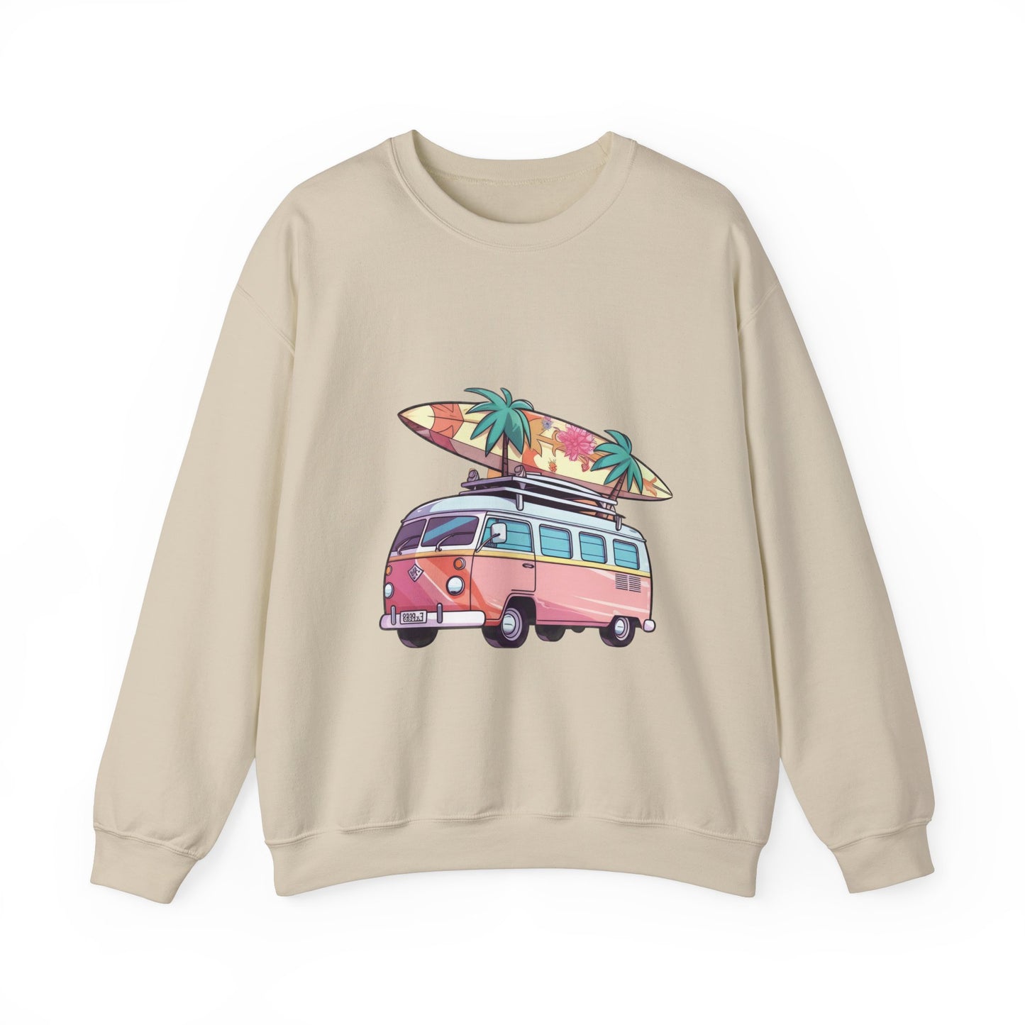 Retro Surf Van - Unisex Heavy Blend™ Crewneck Sweatshirt