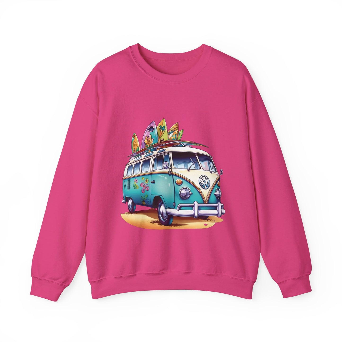 Retro Surf Van - Unisex Heavy Blend™ Crewneck Sweatshirt