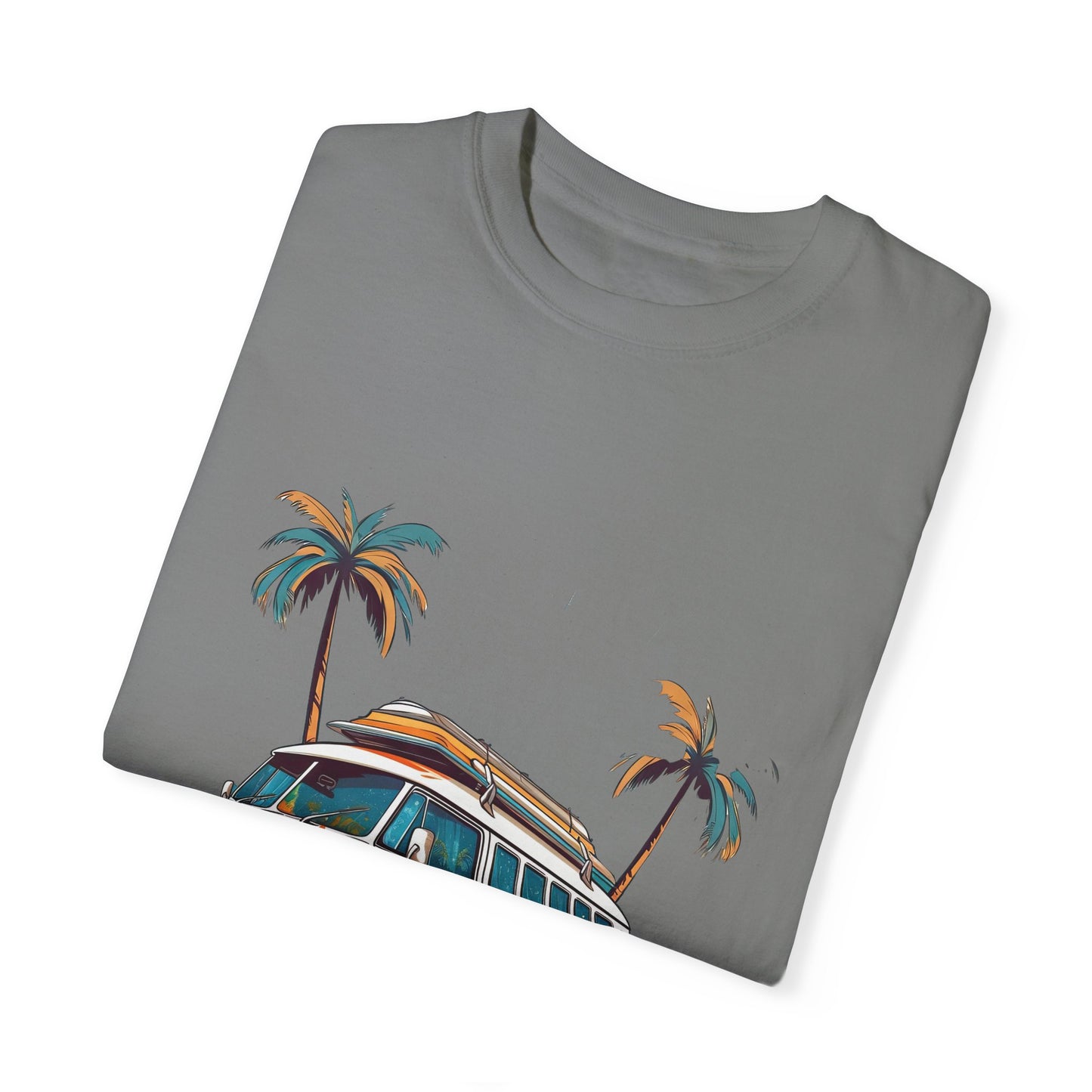 Retro Surf Van: Unisex Garment-Dyed T-shirt