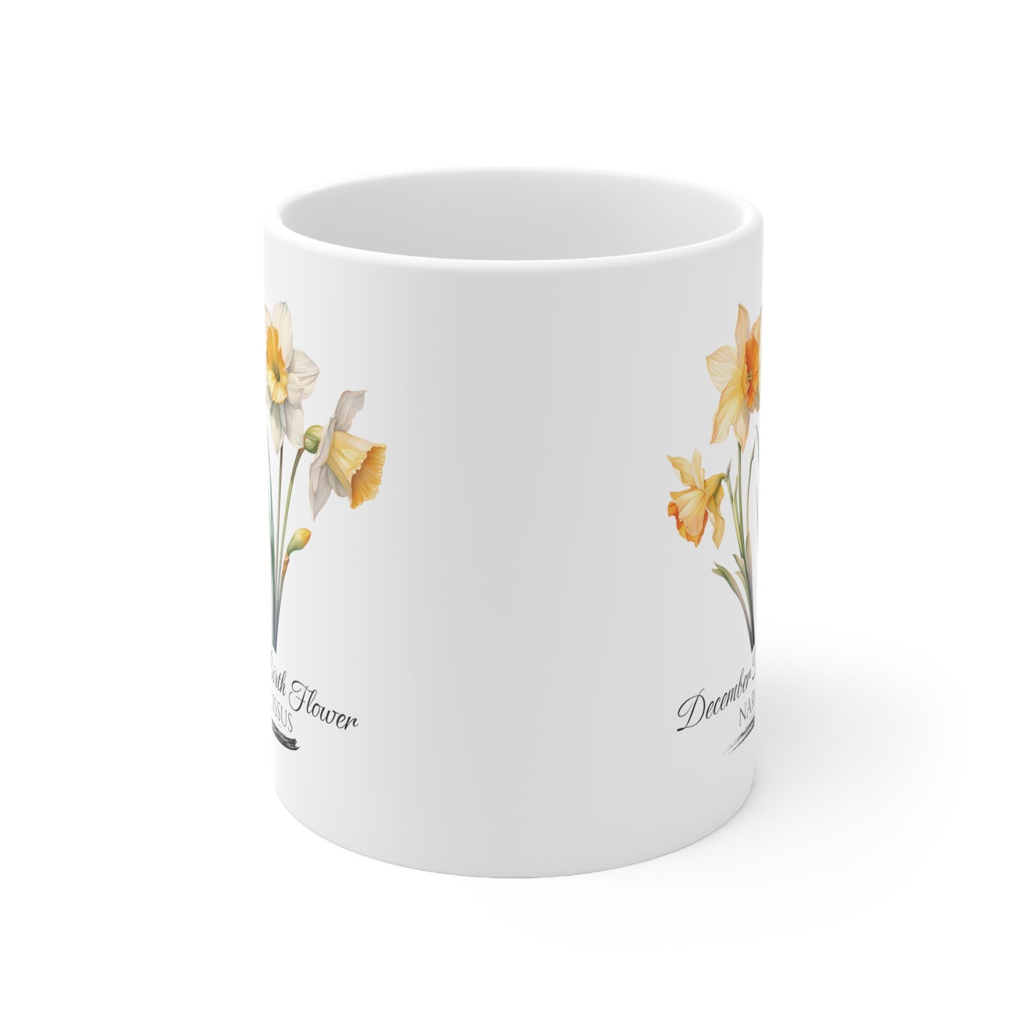 December Birth Flower (Narcissus): Ceramic Mug 11oz