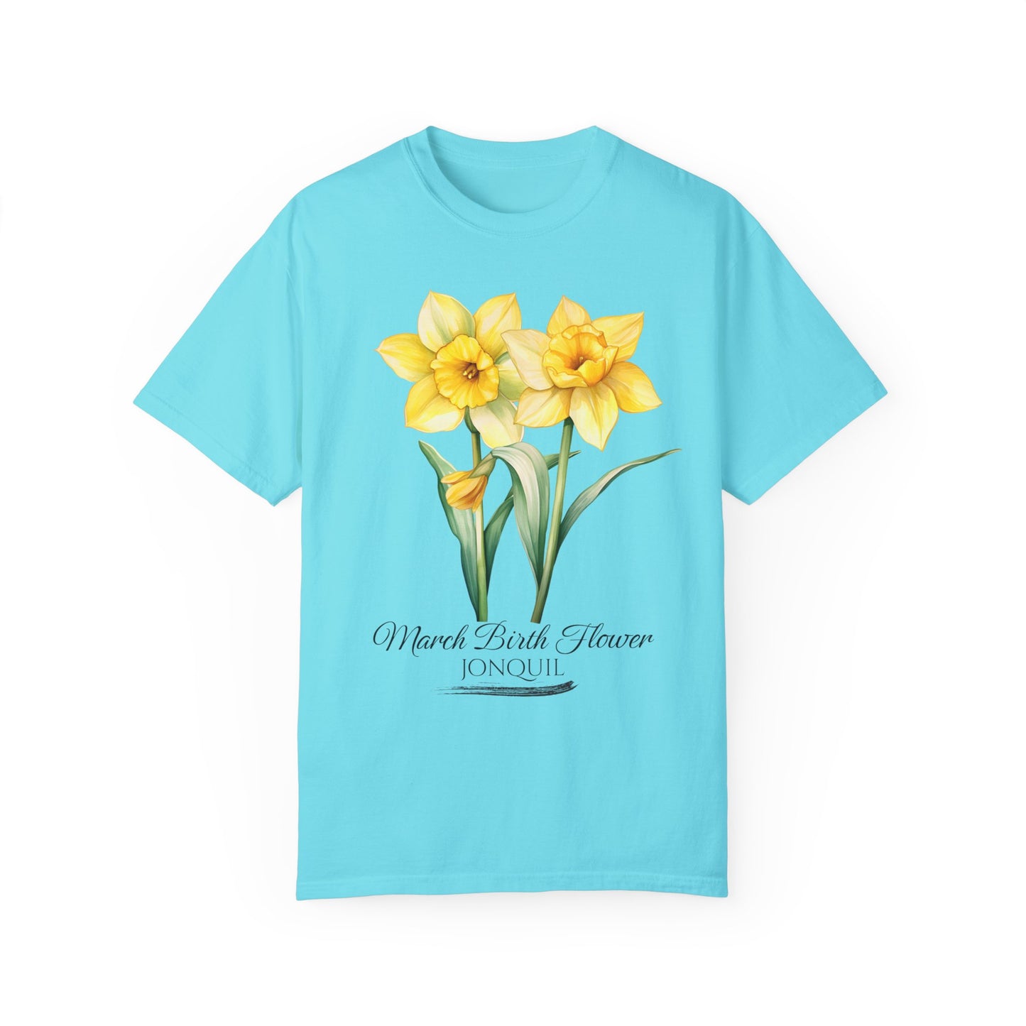 March Birth Flower "Jonquil" - Unisex Garment-Dyed T-shirt