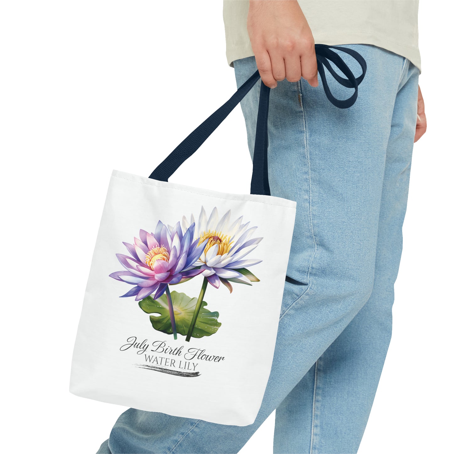 July Birth Flower: Water Lily - Tote Bag (AOP)