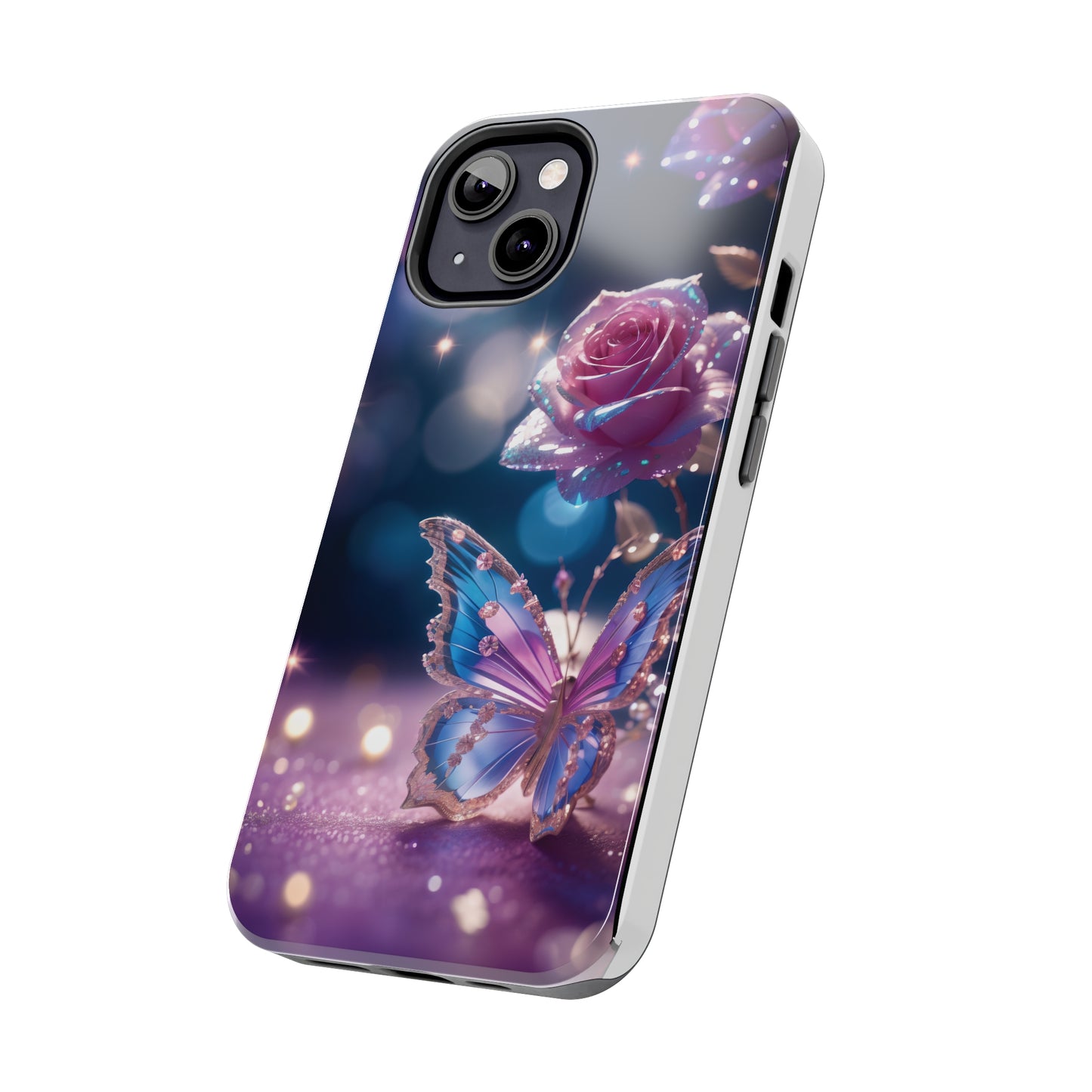 Tough Phone Cases: Fantasy butterfly and roses