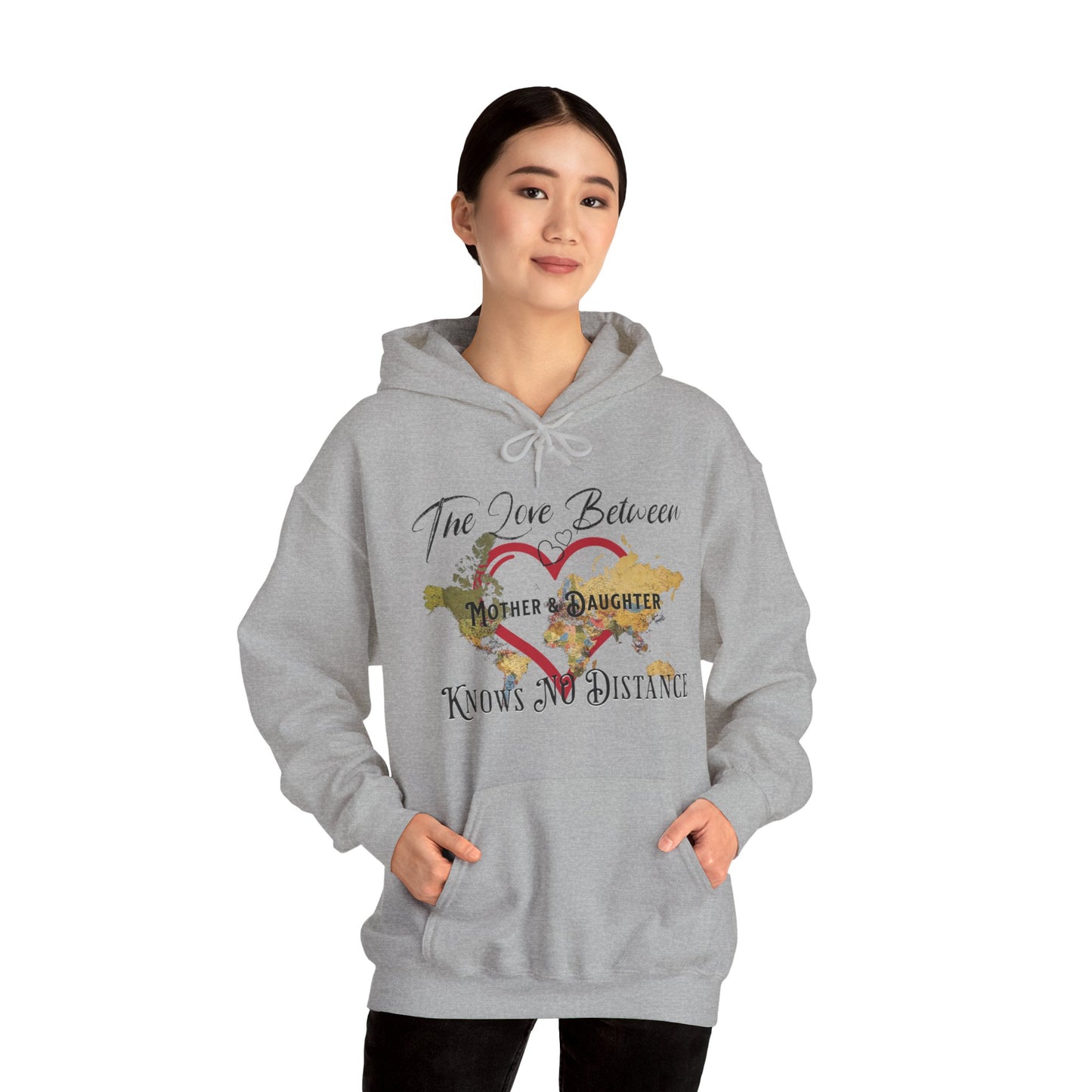 The love between mother and daughter knows no distance - Unisex Heavy Blend™ Hooded Sweatshirt