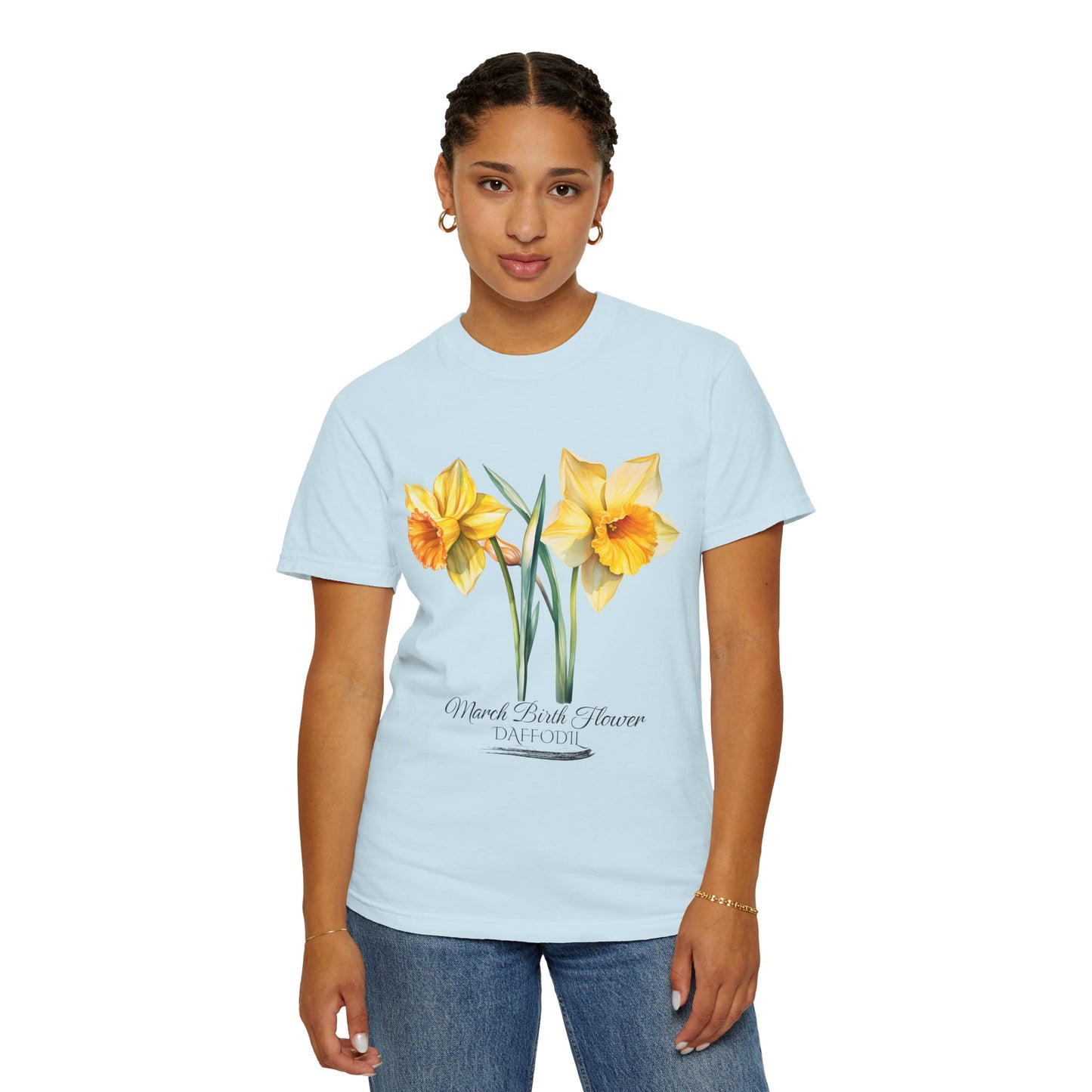 March Birth Flower "Daffodil" - Unisex Garment-Dyed T-shirt