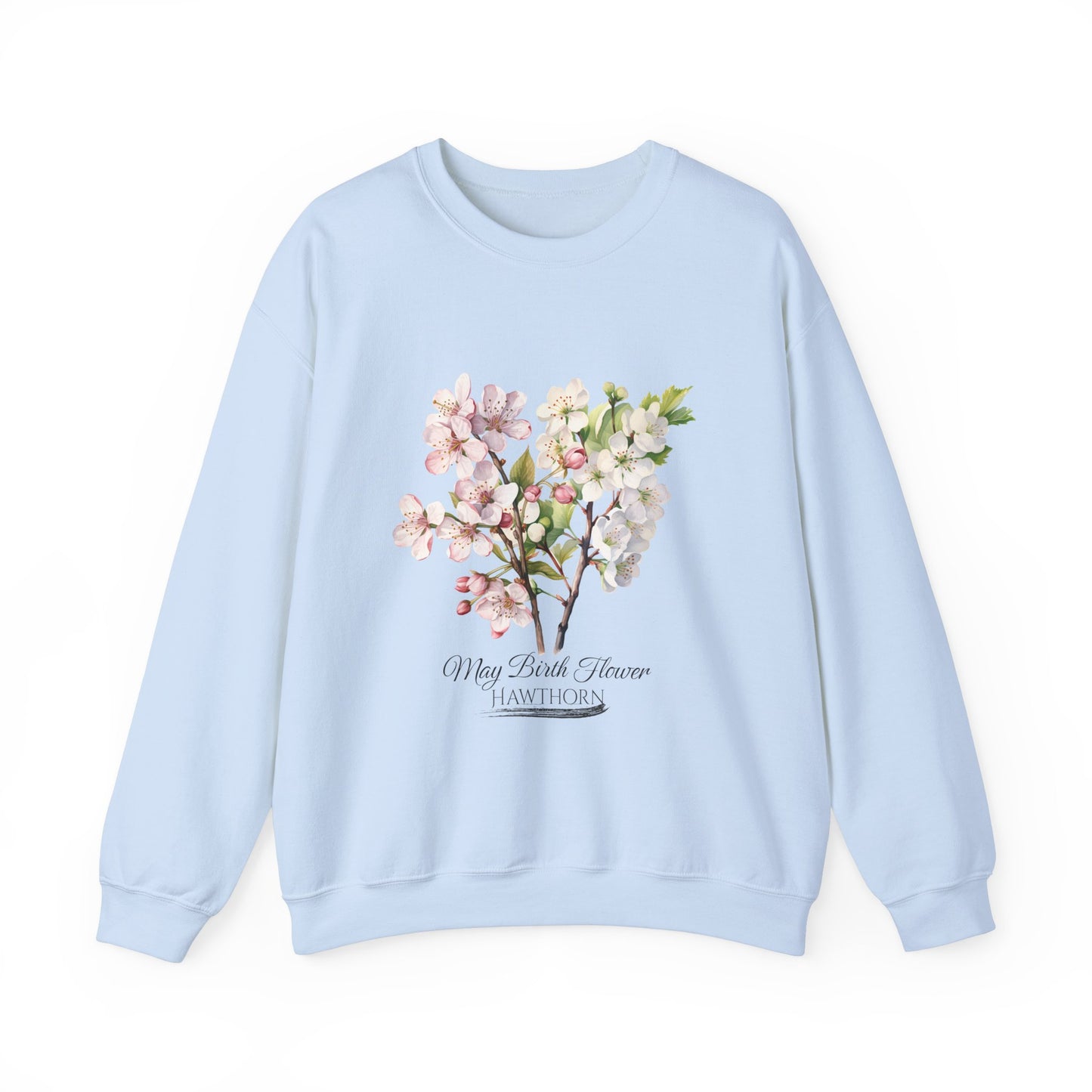 May Birth Flower (Hawthorn) - Unisex Heavy Blend™ Crewneck Sweatshirt