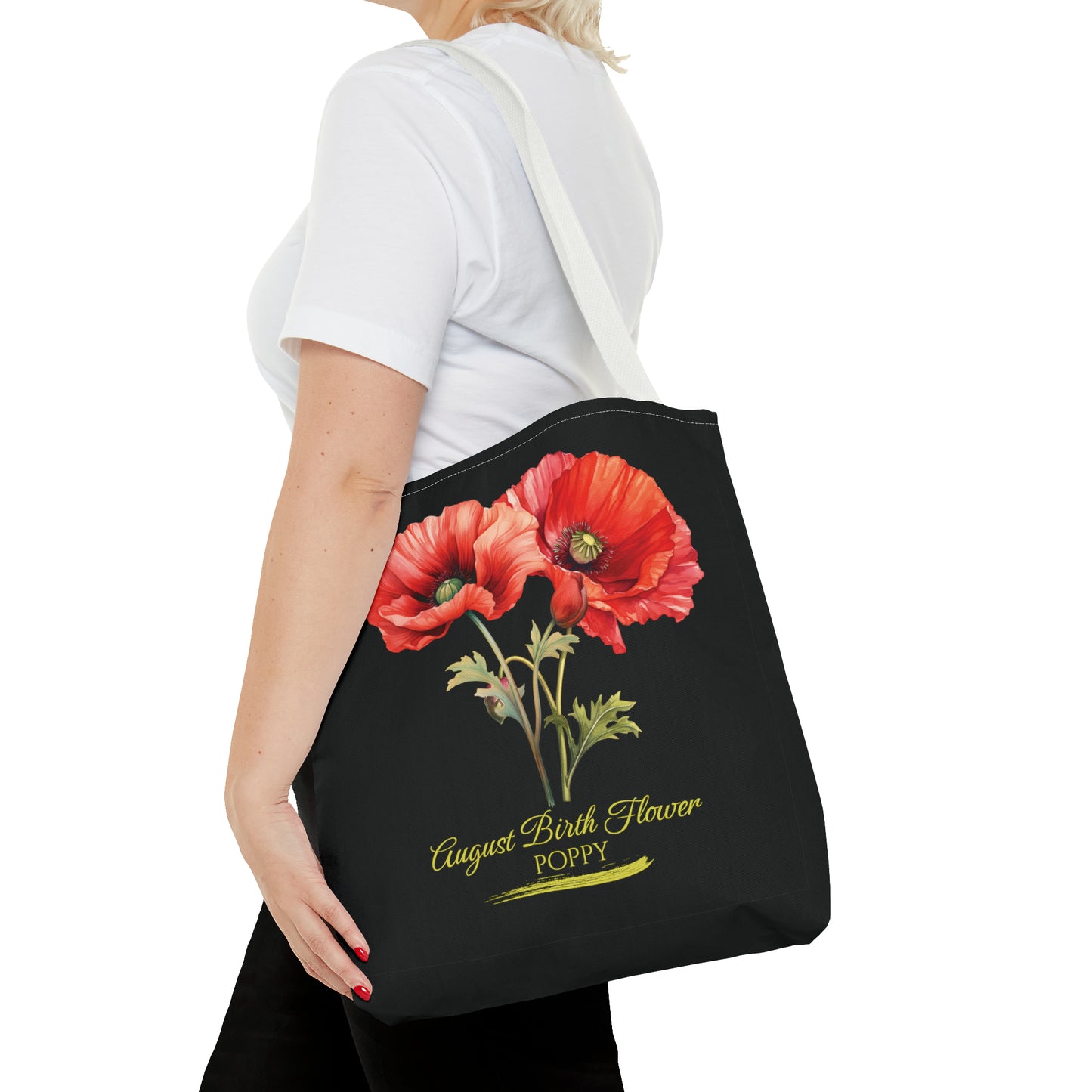 August Birth Flower: Poppy - Tote Bag (AOP)